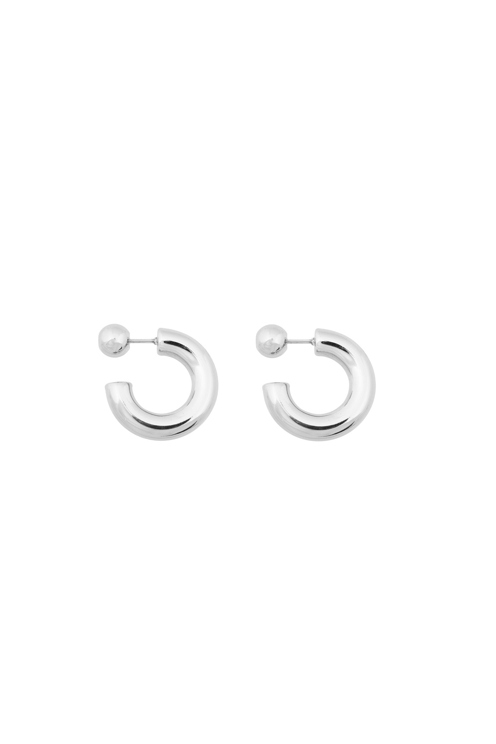 Bandhu Hoop Dot Earrings - Silver - RUM Amsterdam