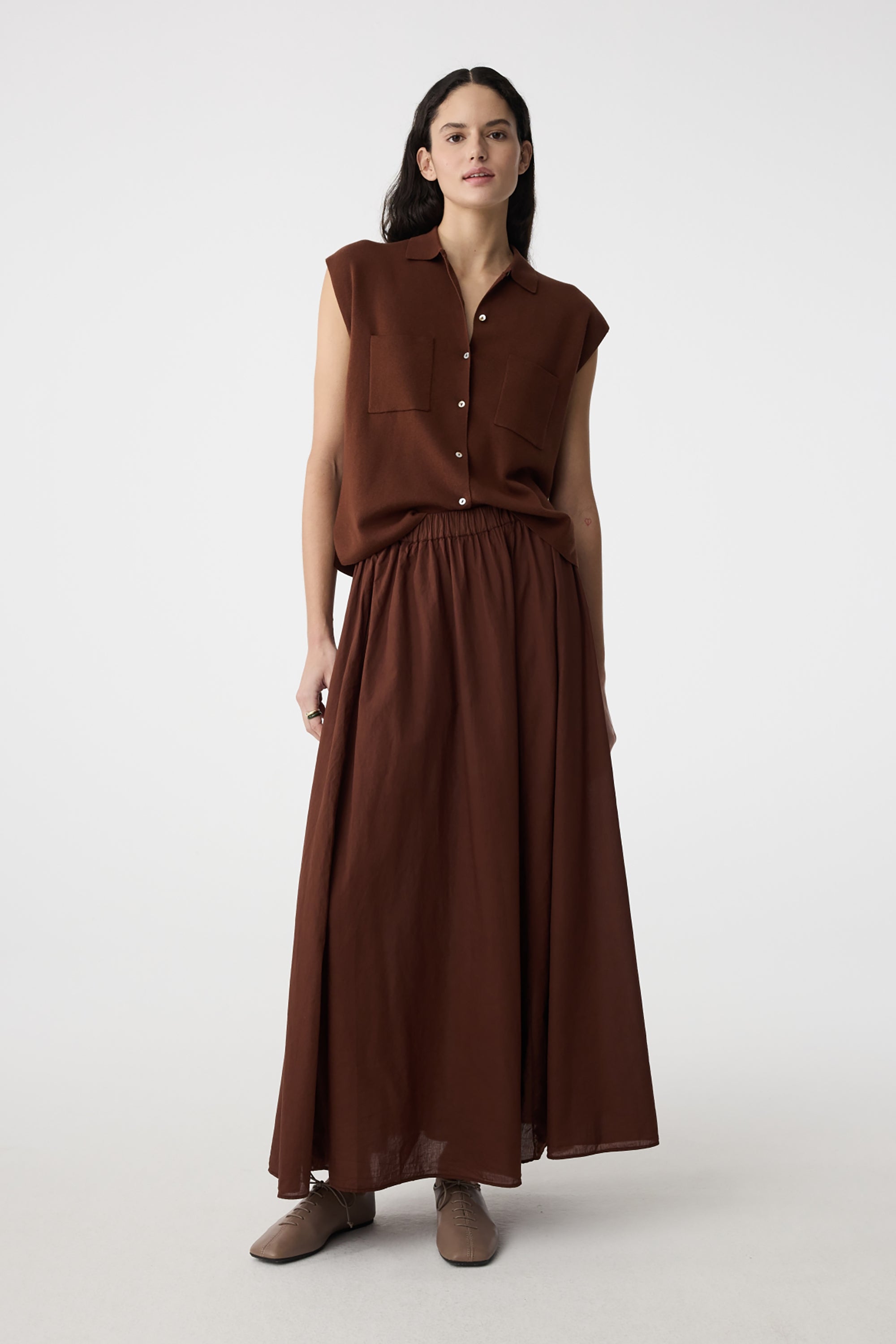Cato Skirt - Mid Brown
