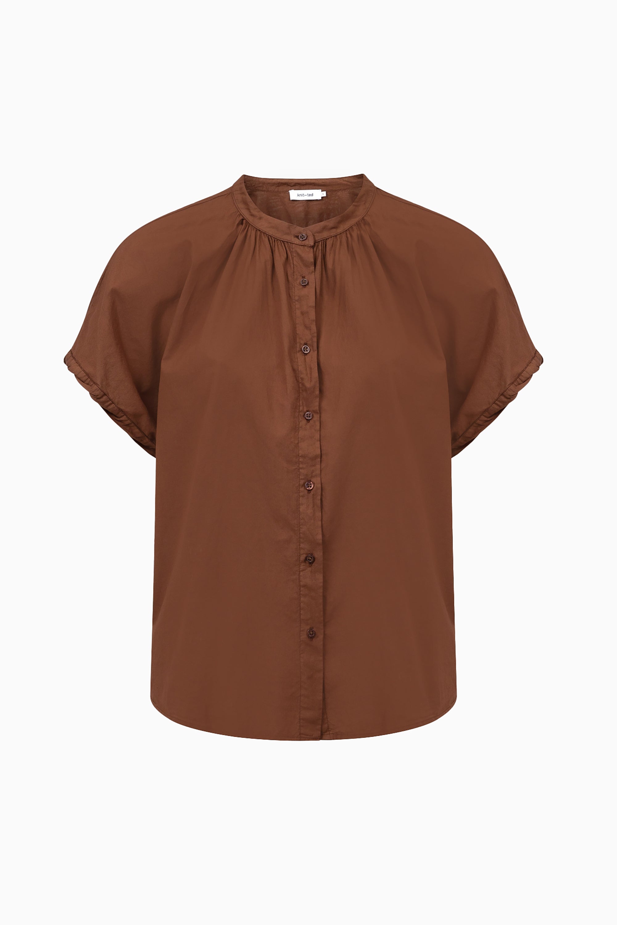 Lotus Blouse - Mid Brown