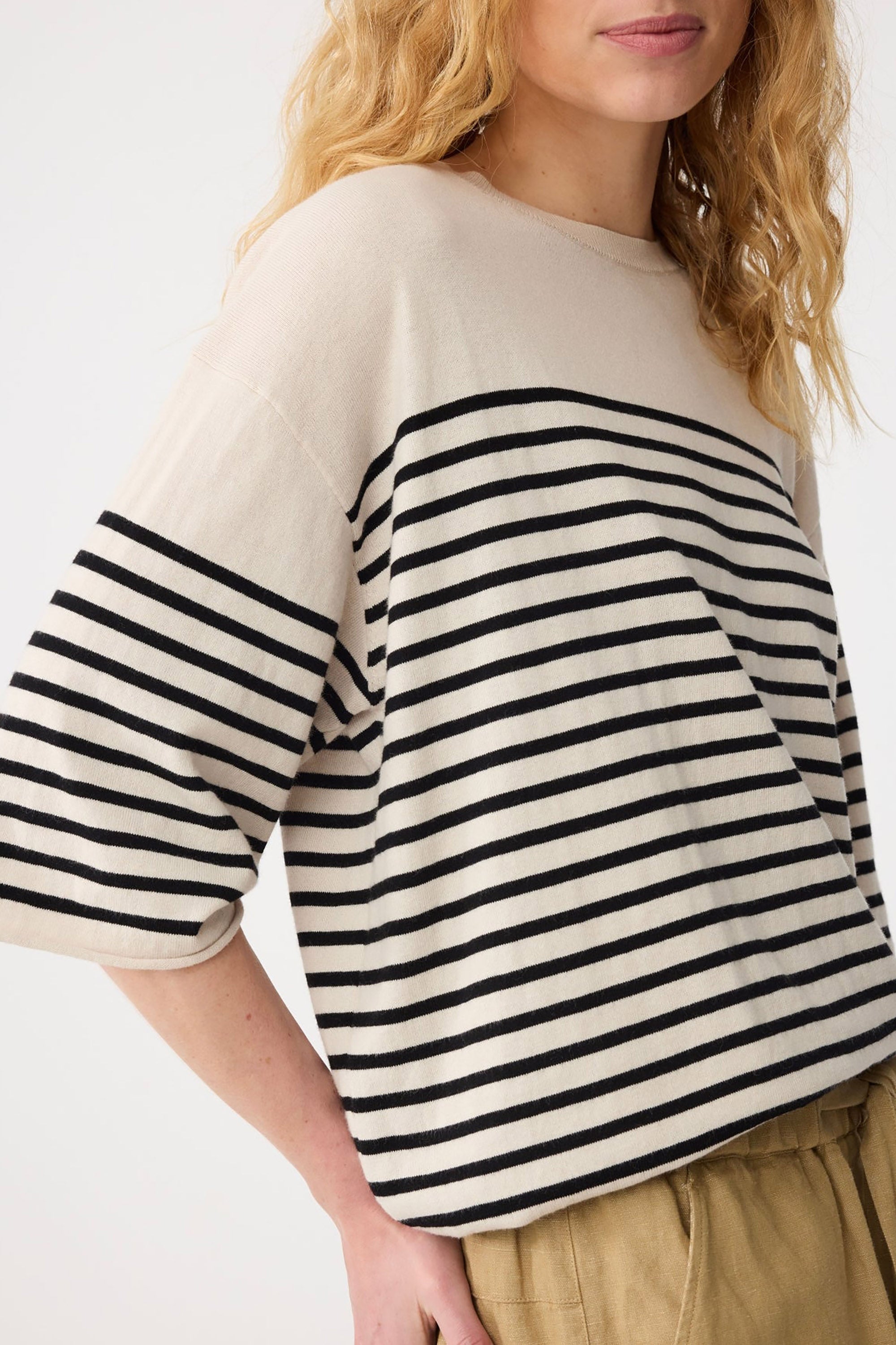 Merle T-Shirt - Creme Stripe