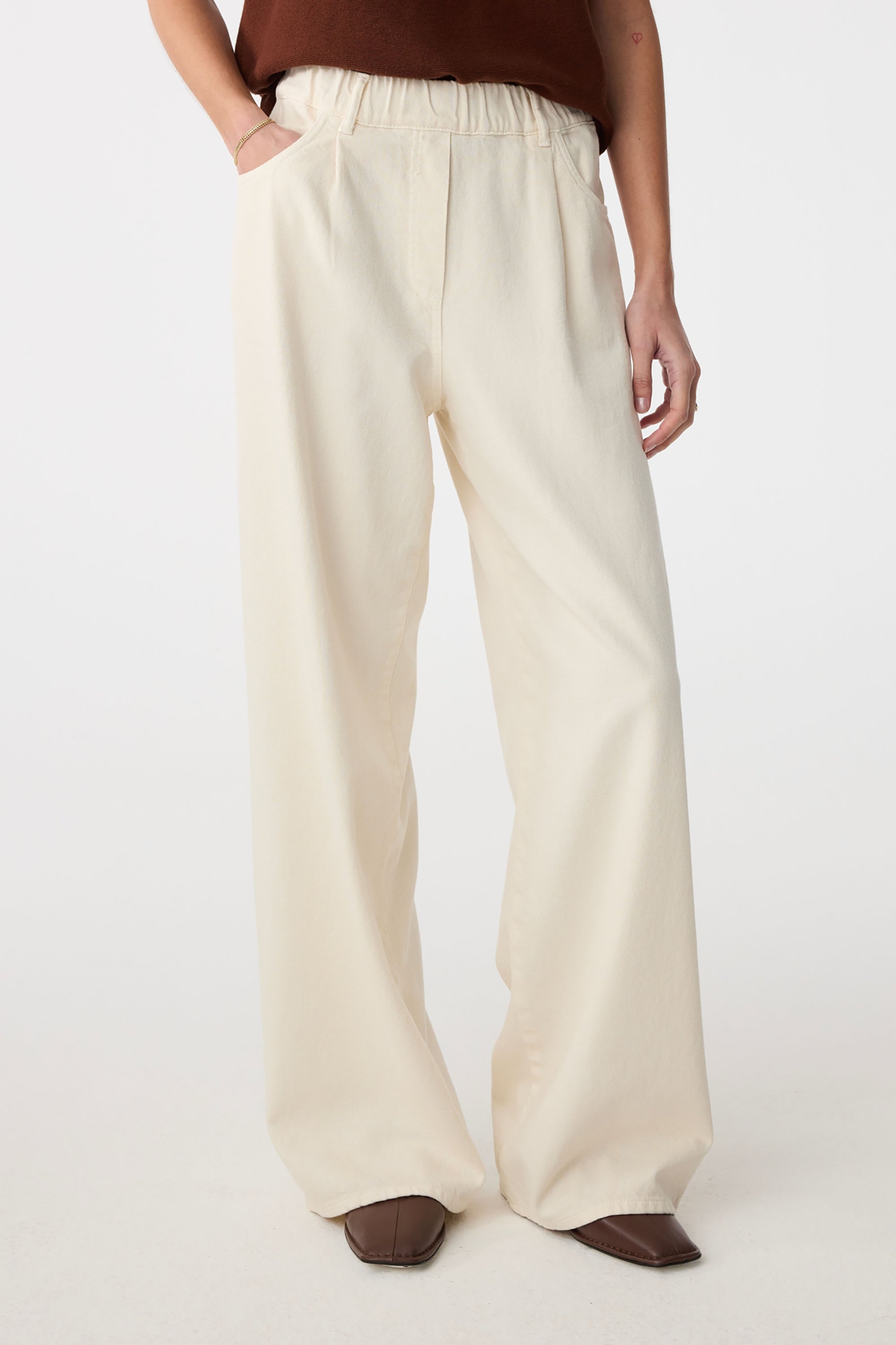 Knit-ted Twiggy Pants - Ivory | RUM Amsterdam