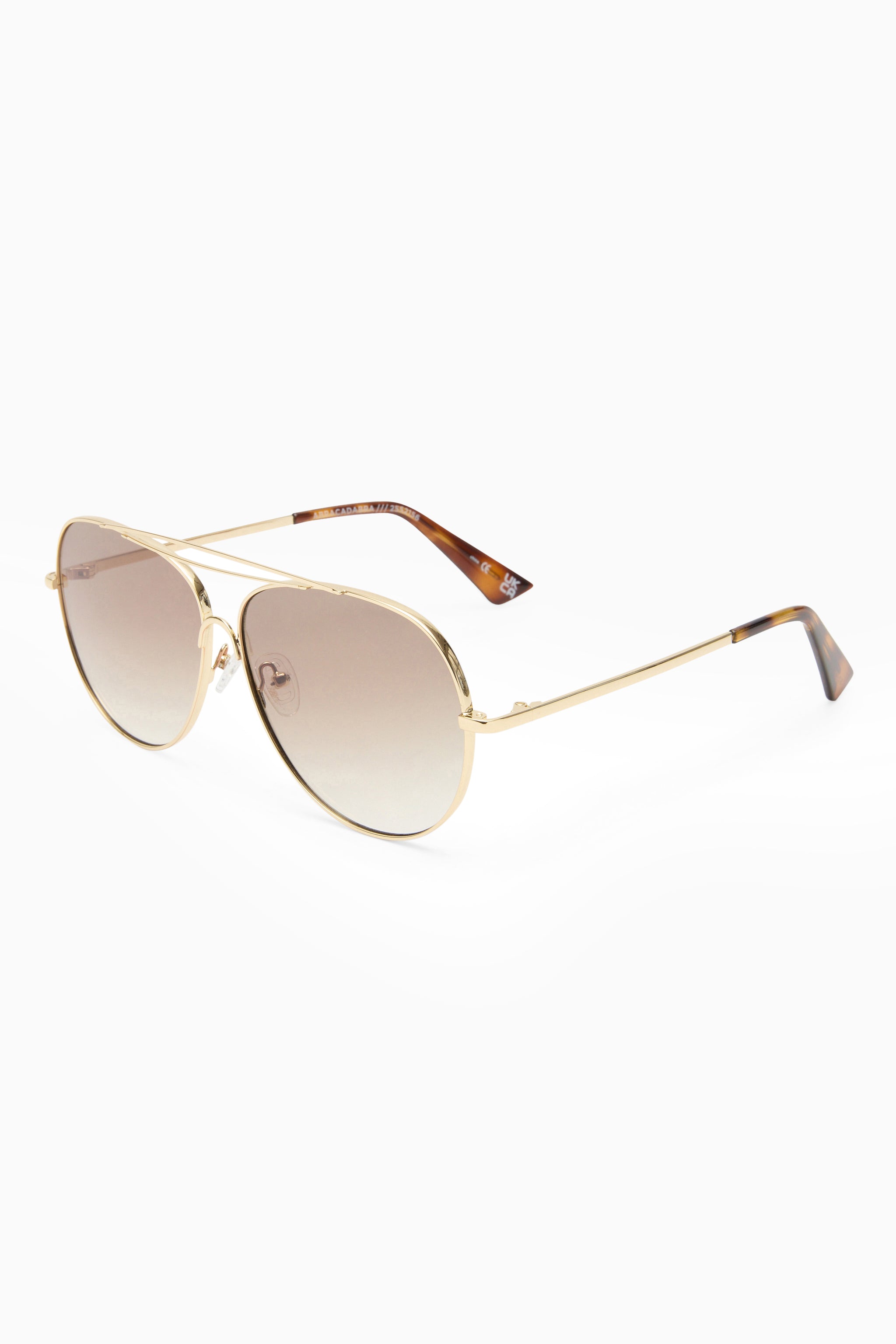 Abracadabra Sunglasses - Bright Gold w/ Brown // Le Sustain