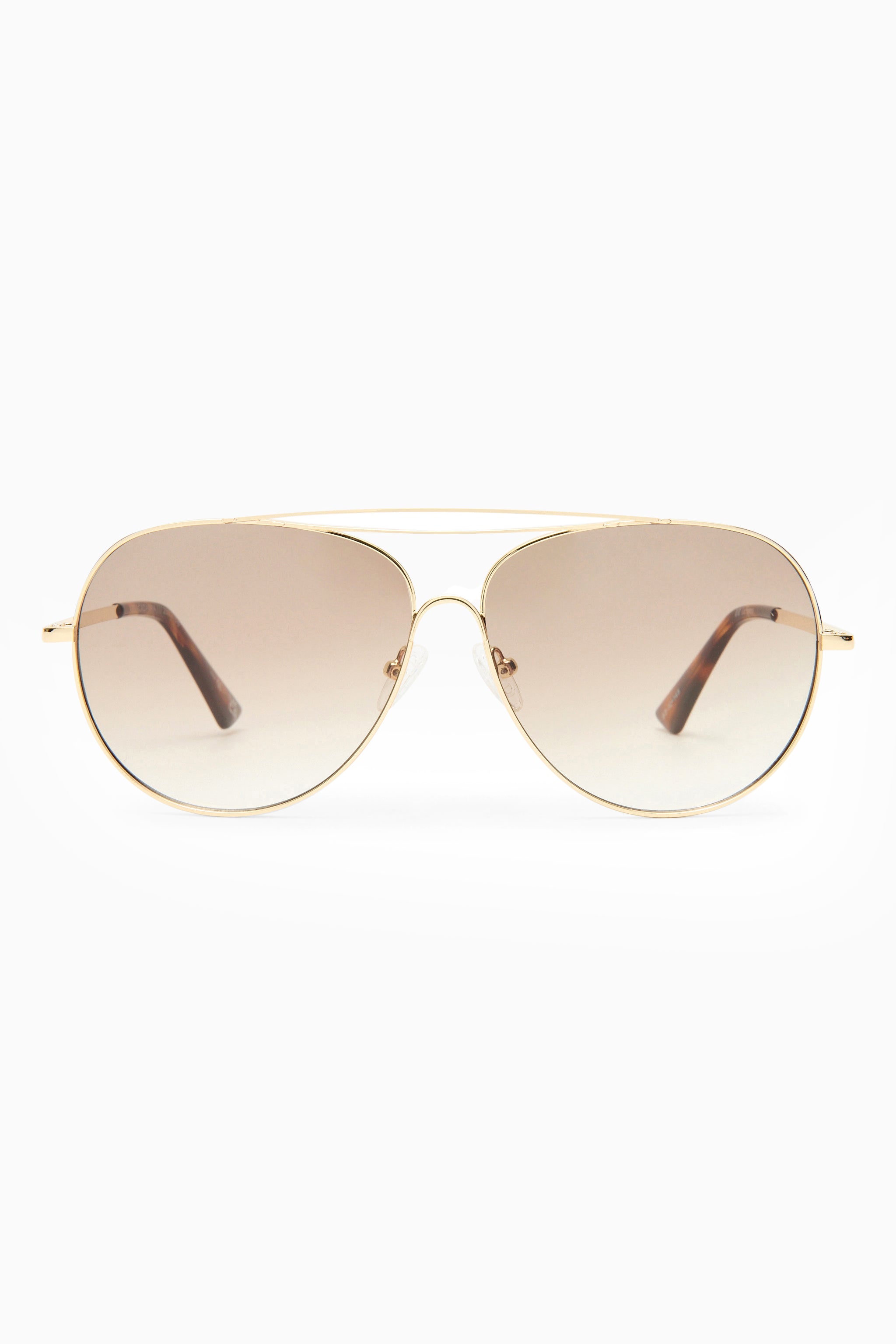 Abracadabra Sunglasses - Bright Gold w/ Brown // Le Sustain