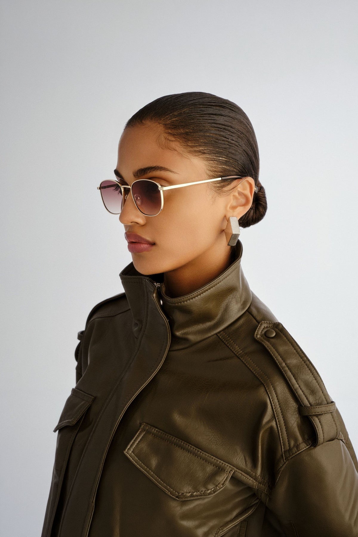 Neptune Deux Sunglasses - Gold w/ Brown Grad