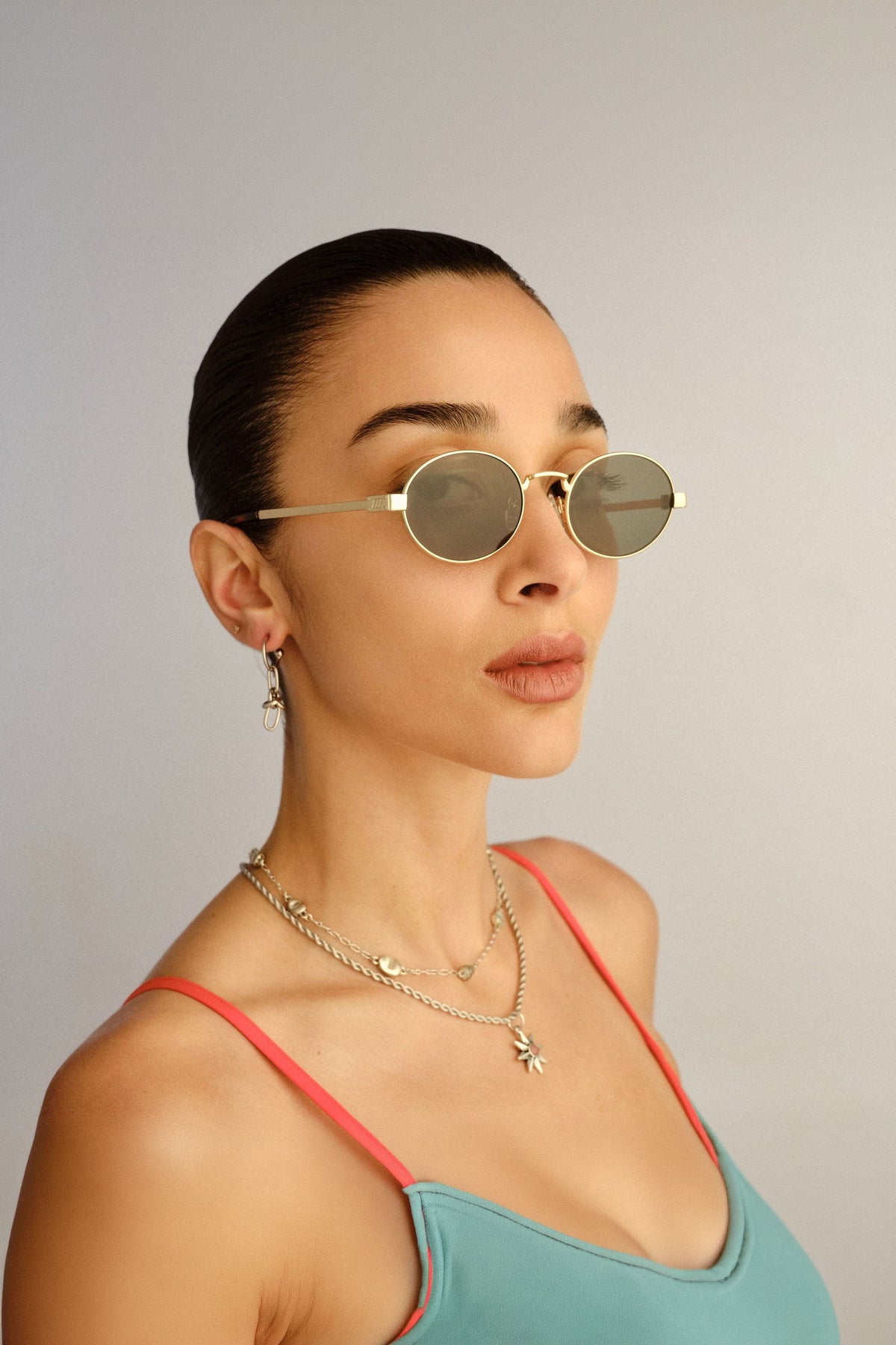 Poseidon Deux Sunglasses - Gold w/ Khaki Mono Lens