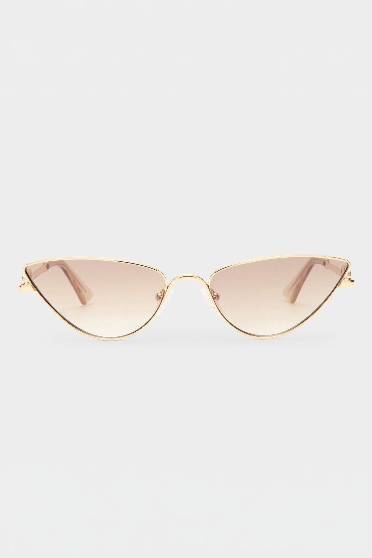 The Soiree Sunglasses - Bright Gold w/ Tan Grad Flash Mirror