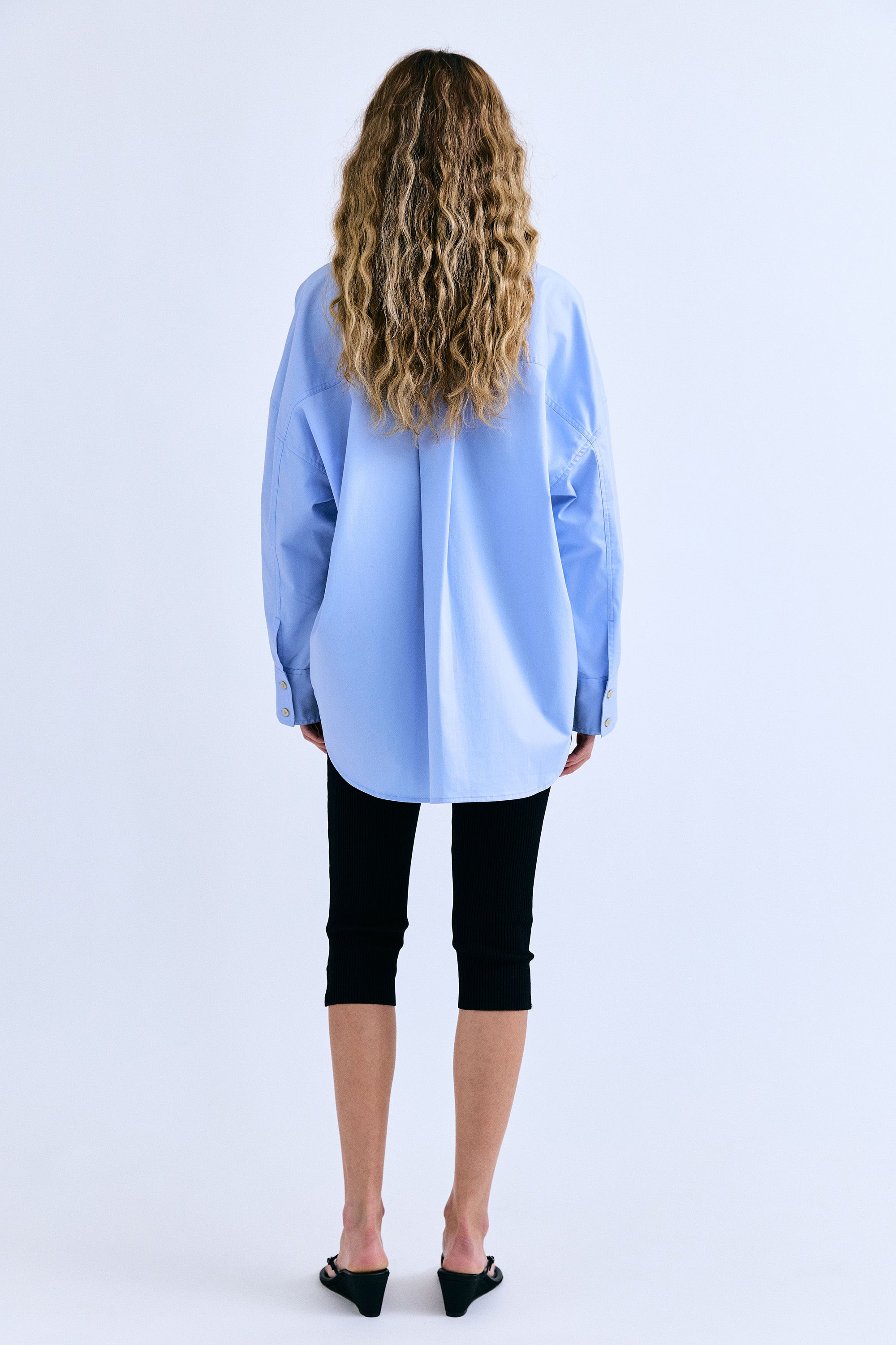 Hailey Buttoned Long Sleeve Shirt - Light Blue