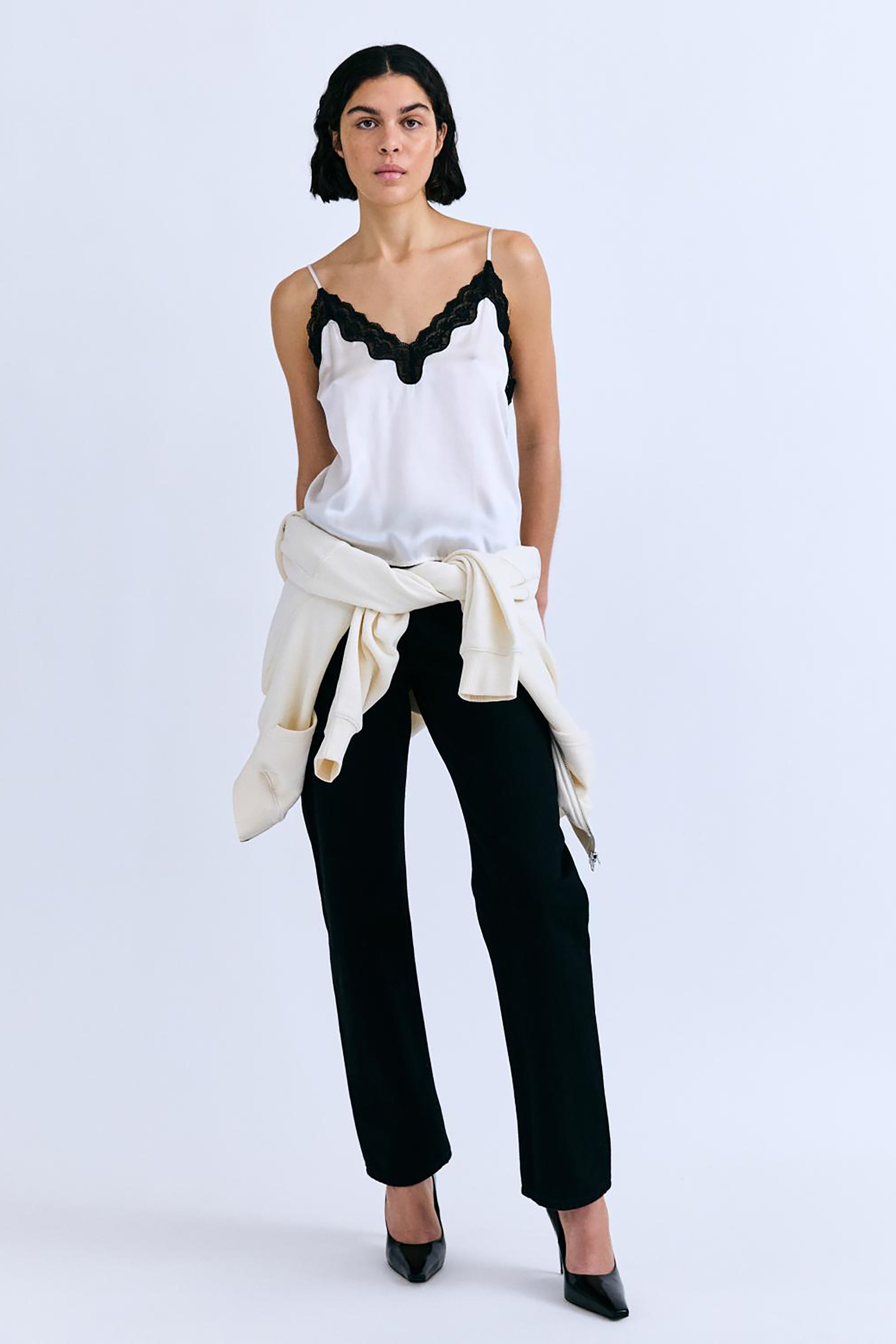Pip Elegant Camisole Top - Off White