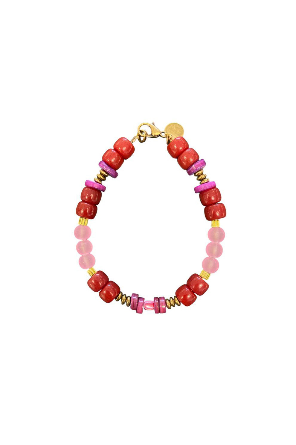 Le Petit Atelier Bracelet Glass with Coral - Ruby Sunset - RUM Amsterdam