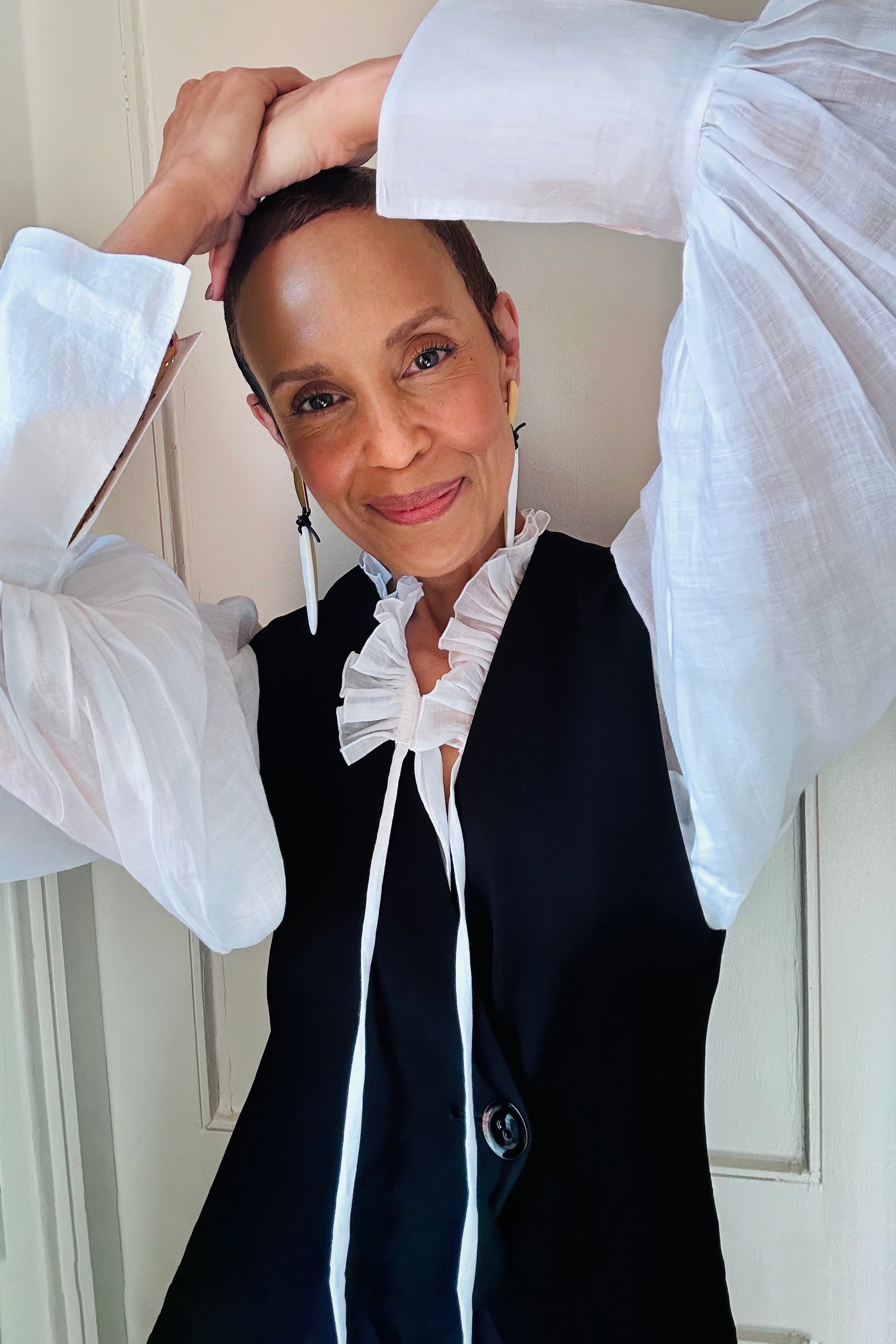 Jules Blouse Dress - White