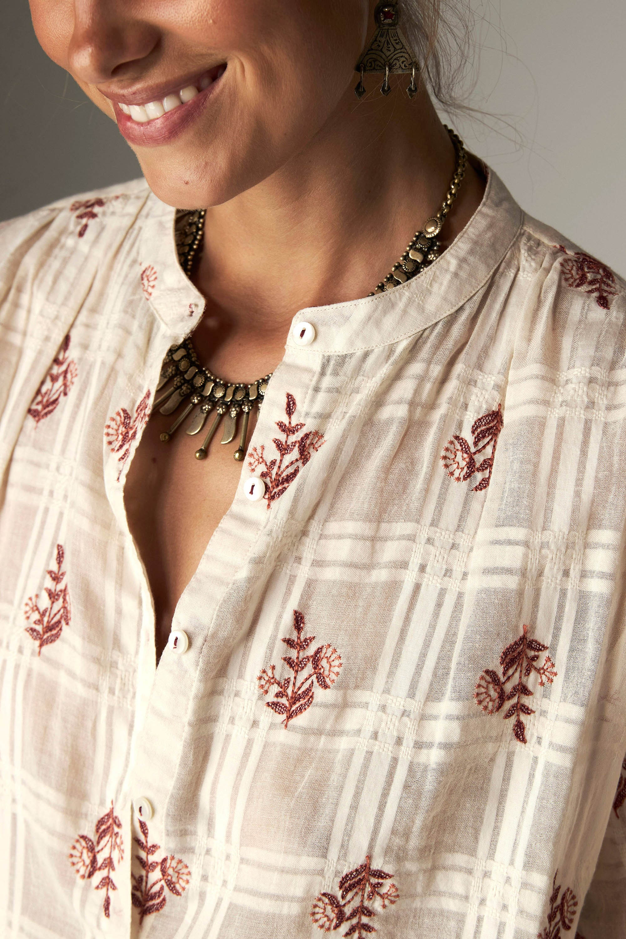 Birdie Blouse - White Ember