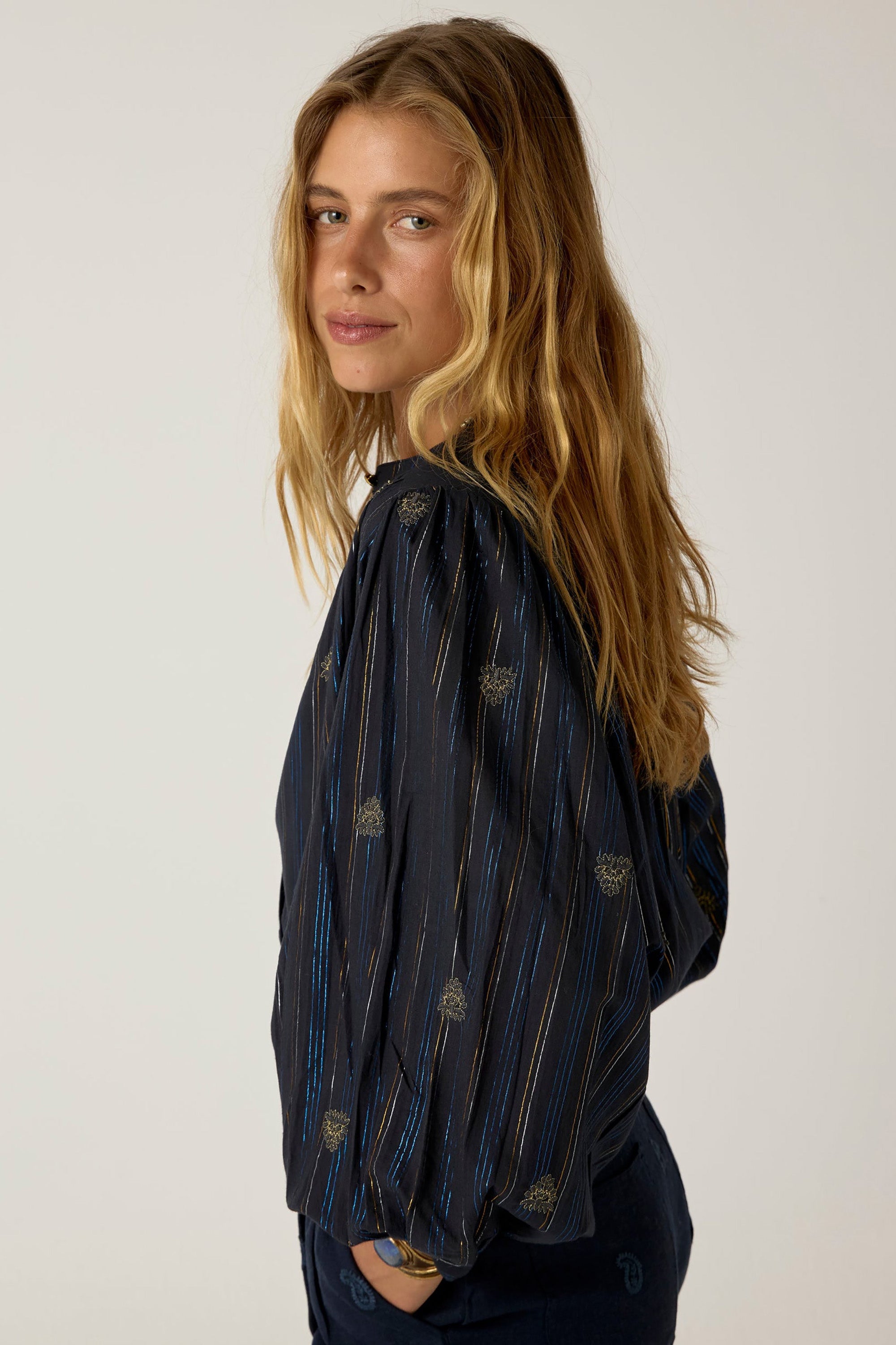 Caroline Blouse - Starry Night Nero