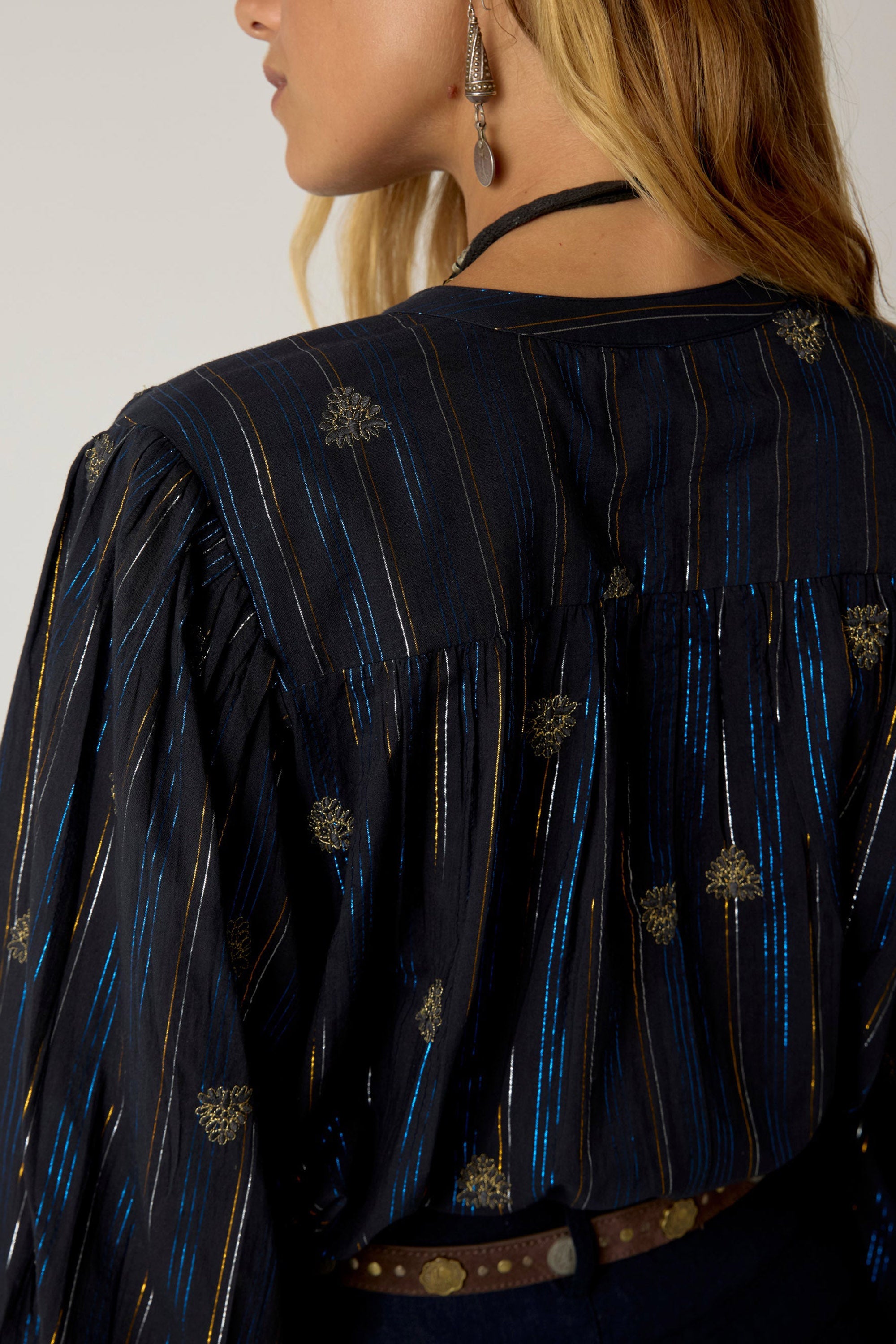 Caroline Blouse - Starry Night Nero