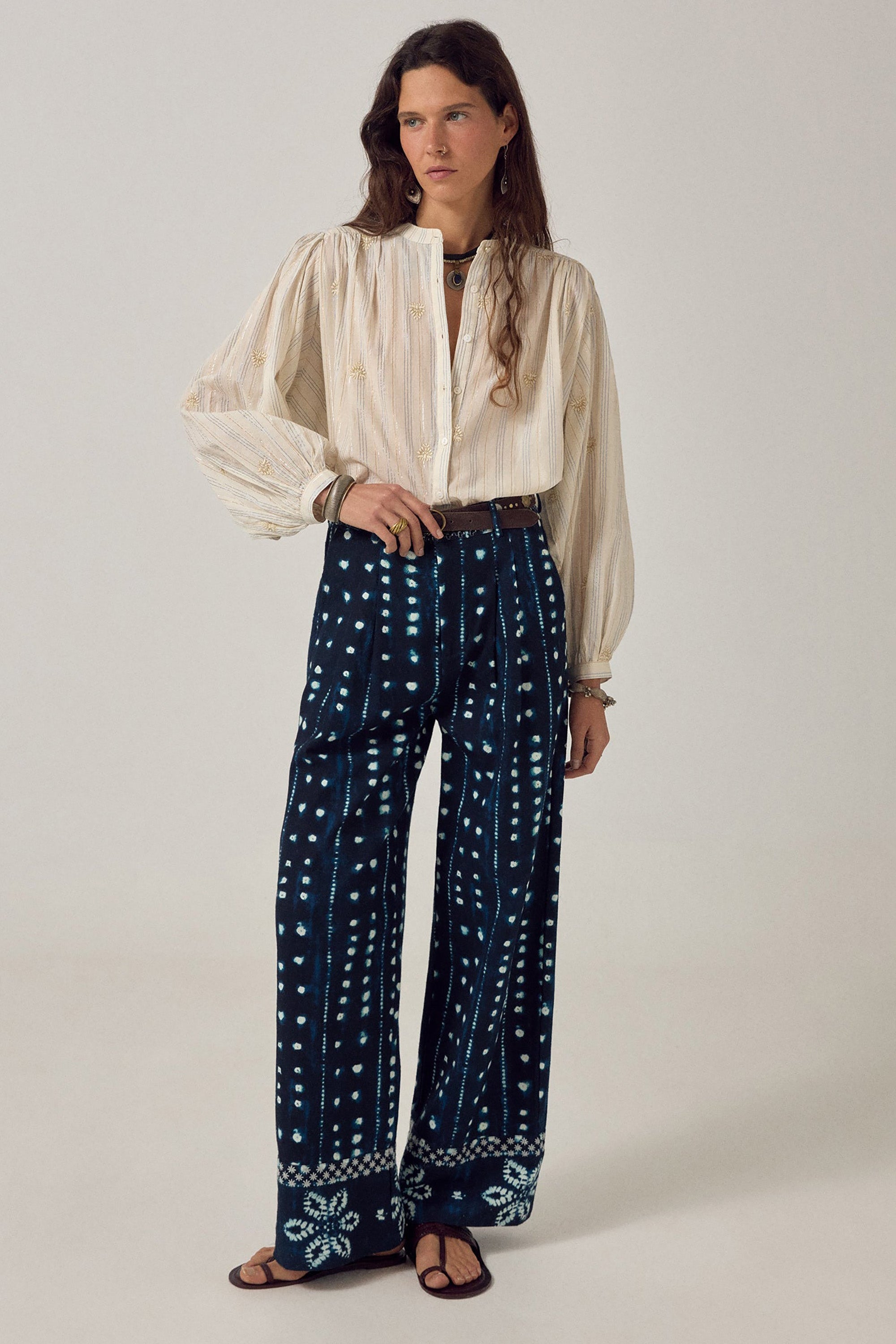 Caroline Blouse - Starry Night Off White