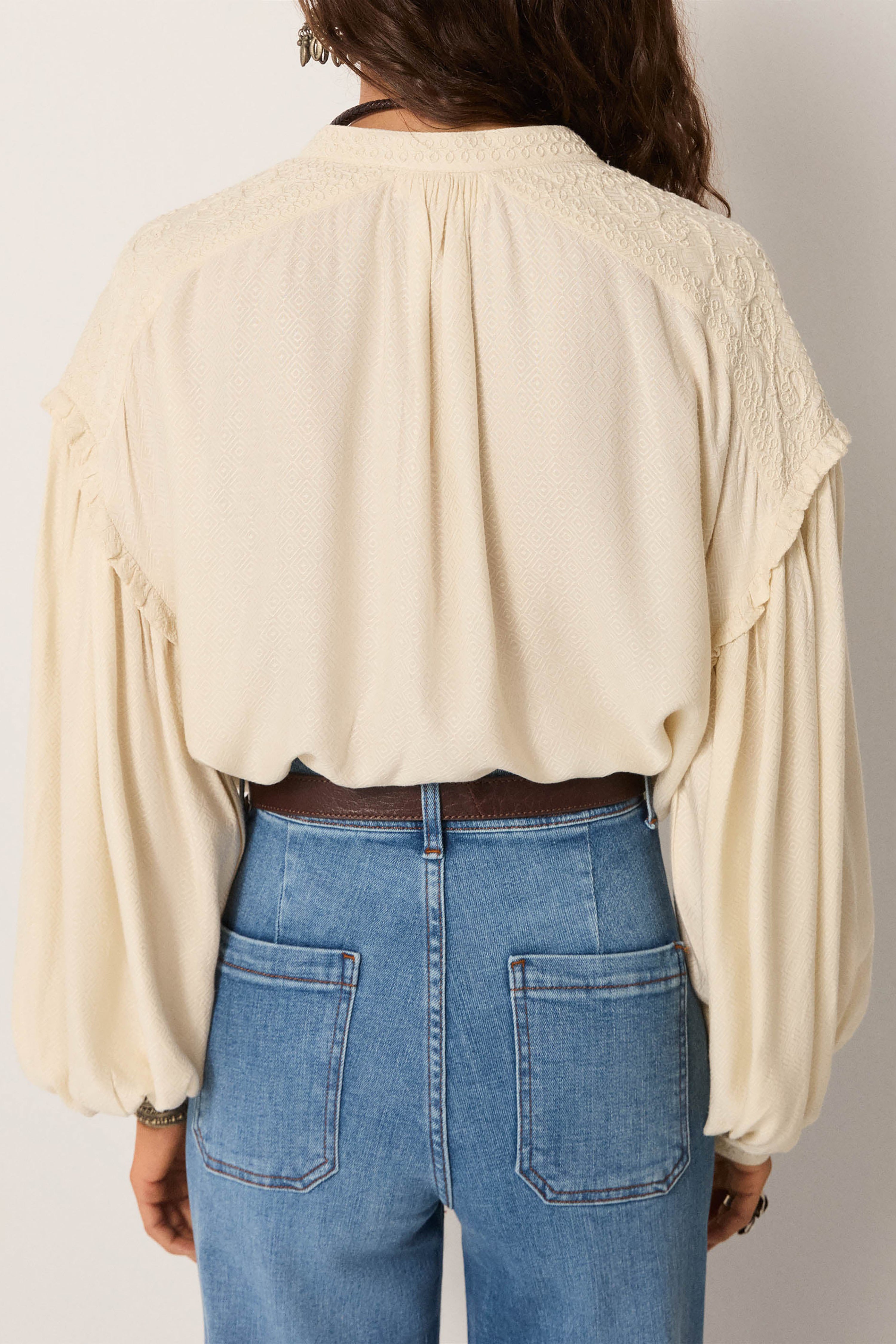 Casablanca Muse Vega Blouse - Soft Ecru