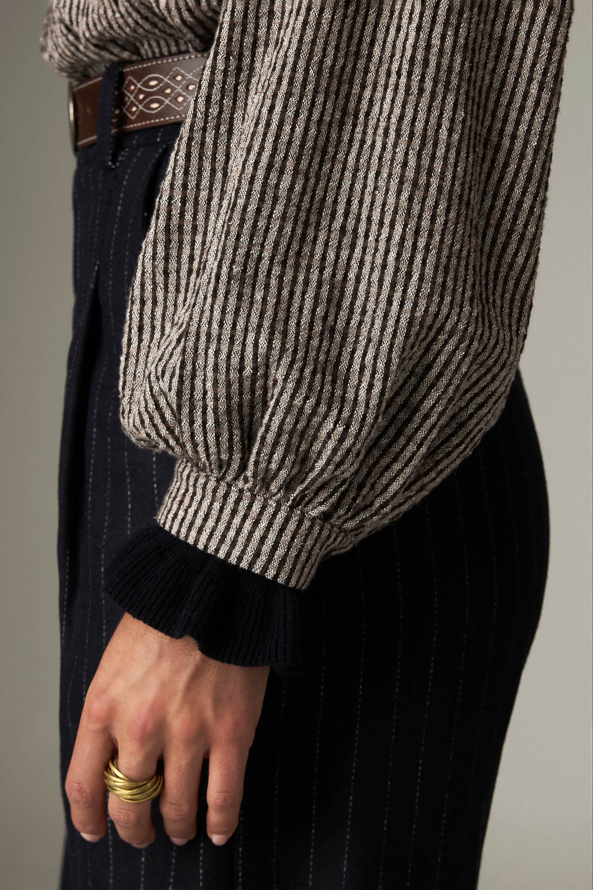 Claude Shirt - Coffee Stripes - RUM Amsterdam