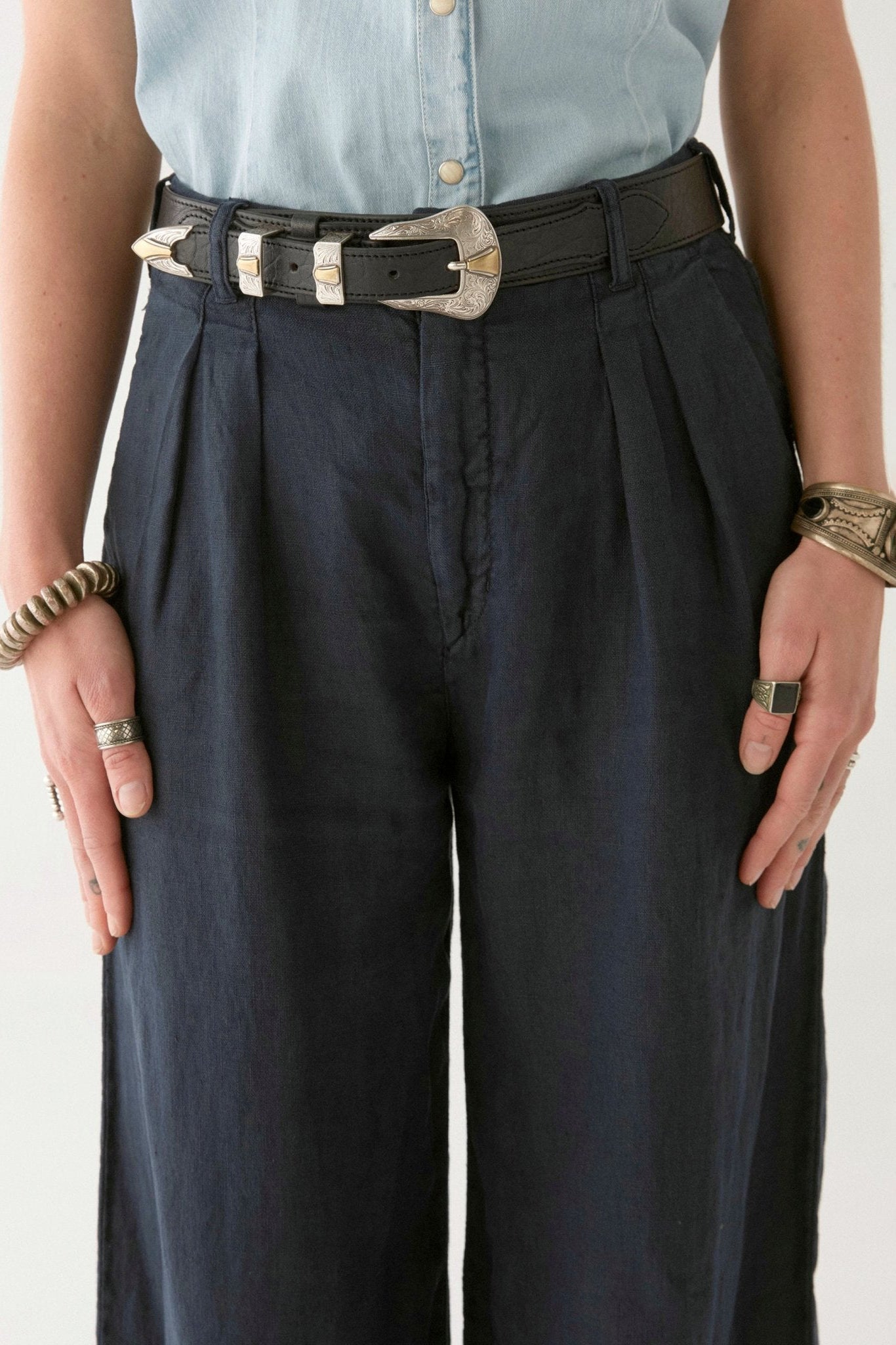 Honky Tonk Angie Belt - Paint It Black - RUM Amsterdam