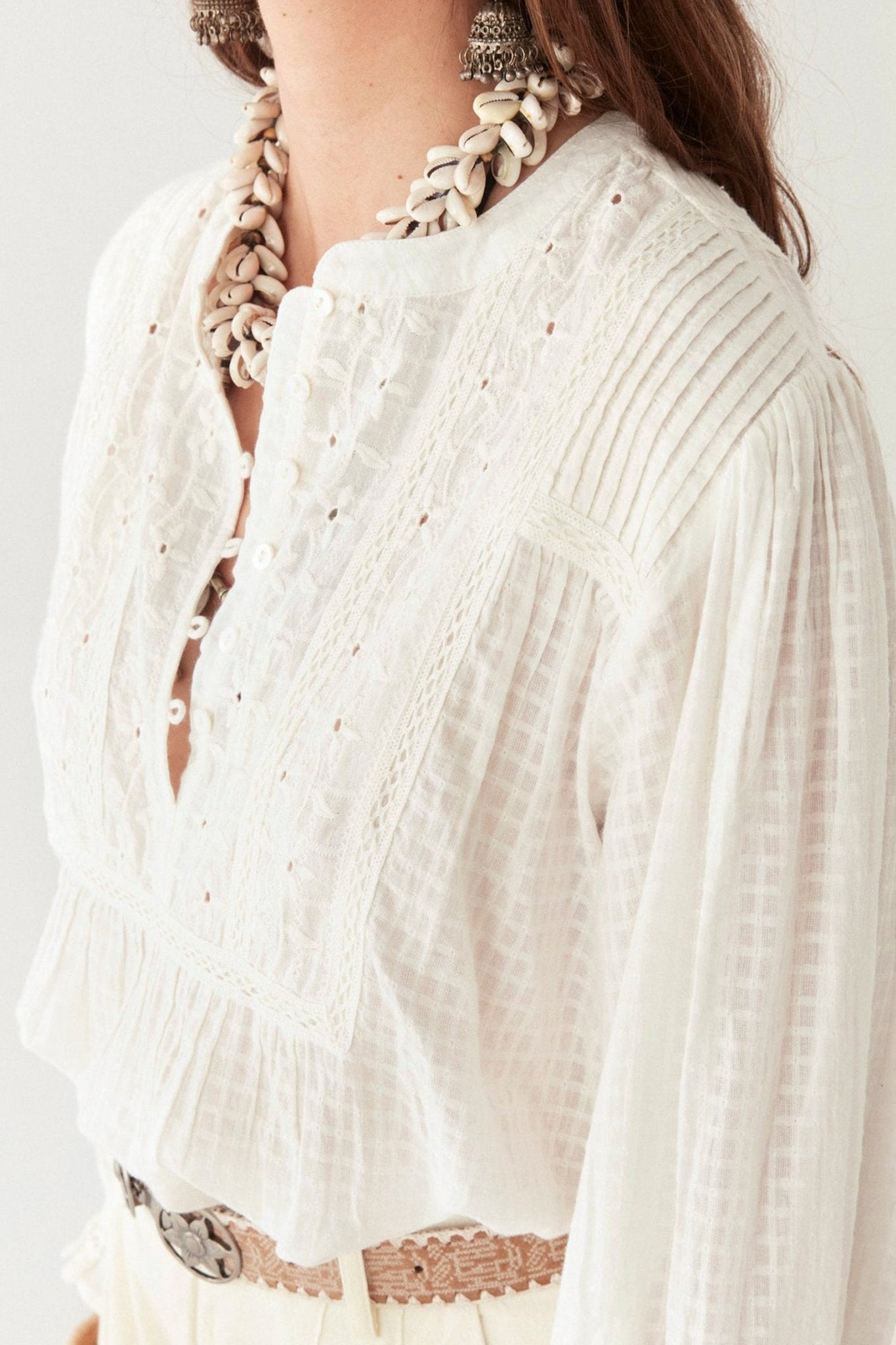 Lord Byron Sabine Blouse - Pearl - RUM Amsterdam