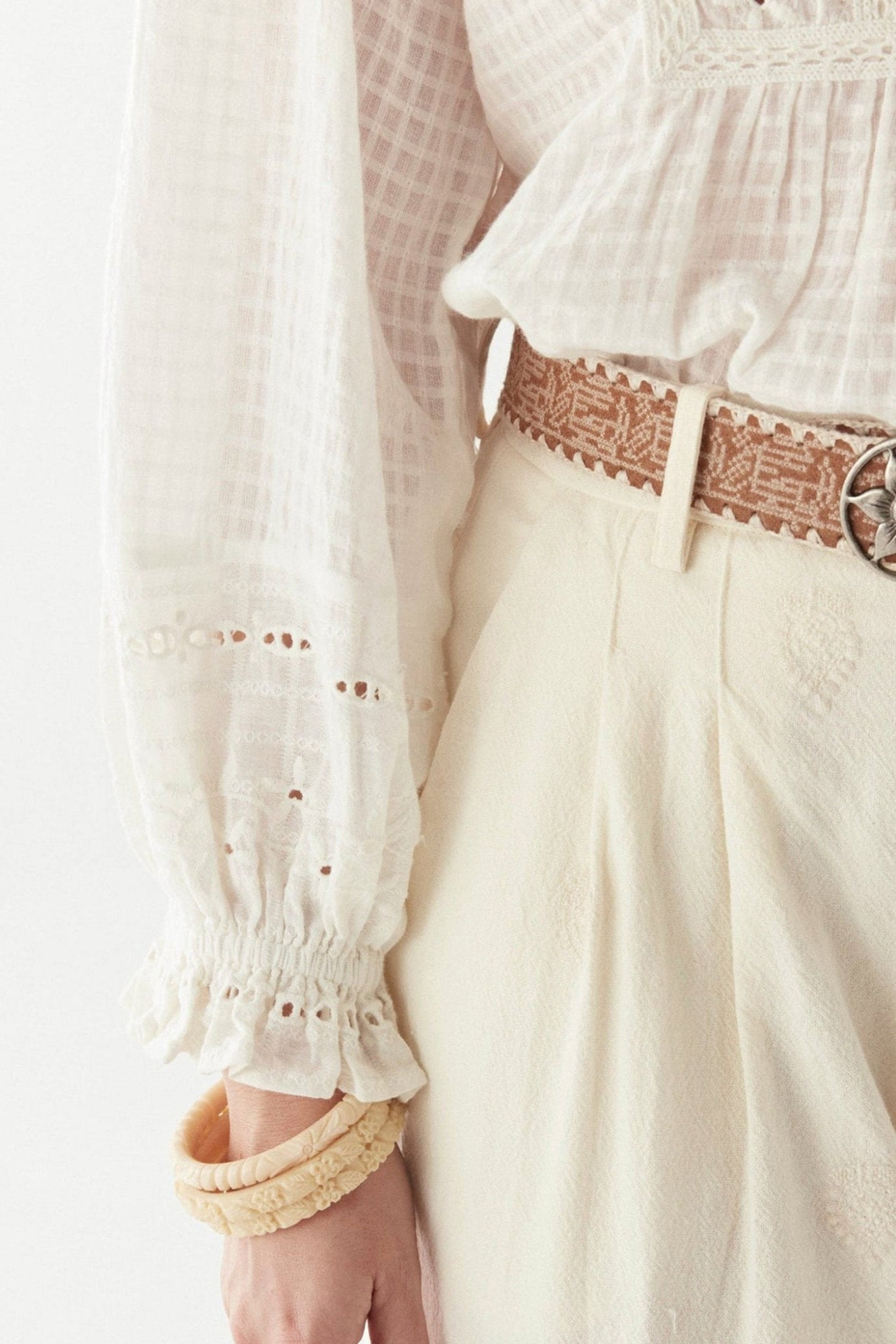 Lord Byron Sabine Blouse - Pearl - RUM Amsterdam