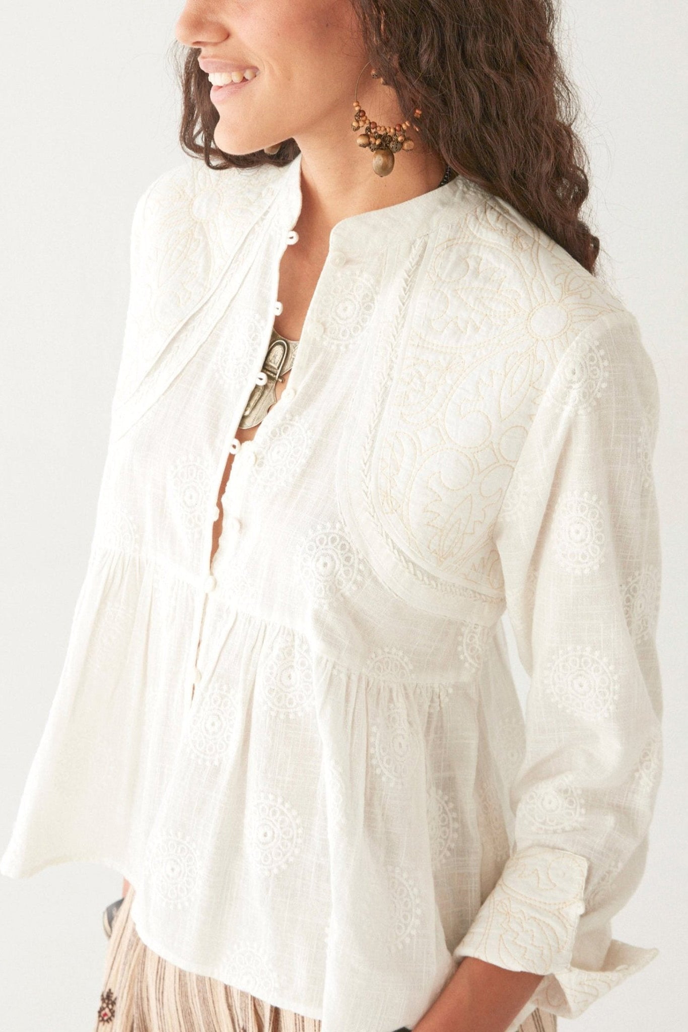 Mosaique Ariana Blouse - Ivory - RUM Amsterdam