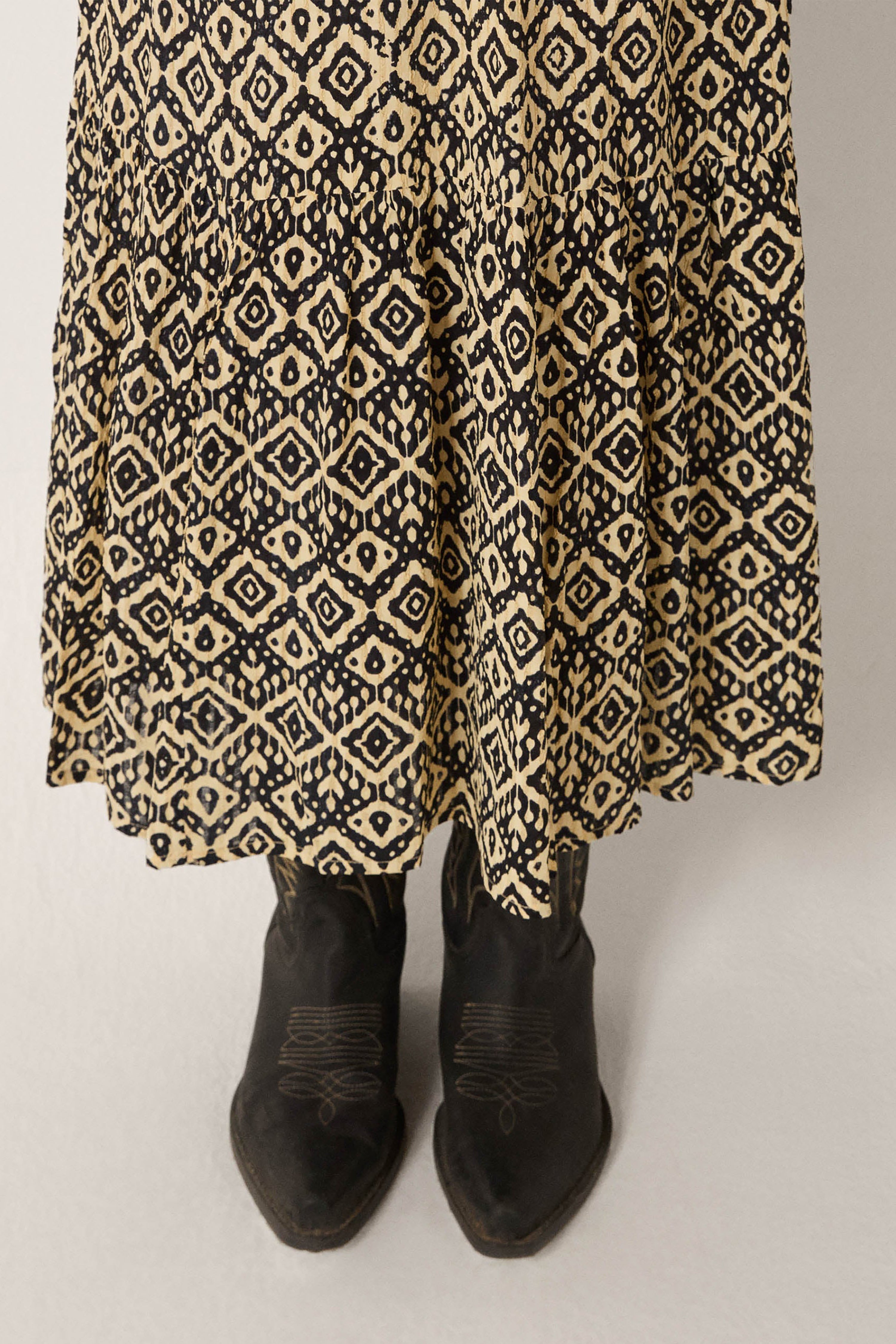 Ruby Tuesday Ikat Emma Dress - Vanilla Ice