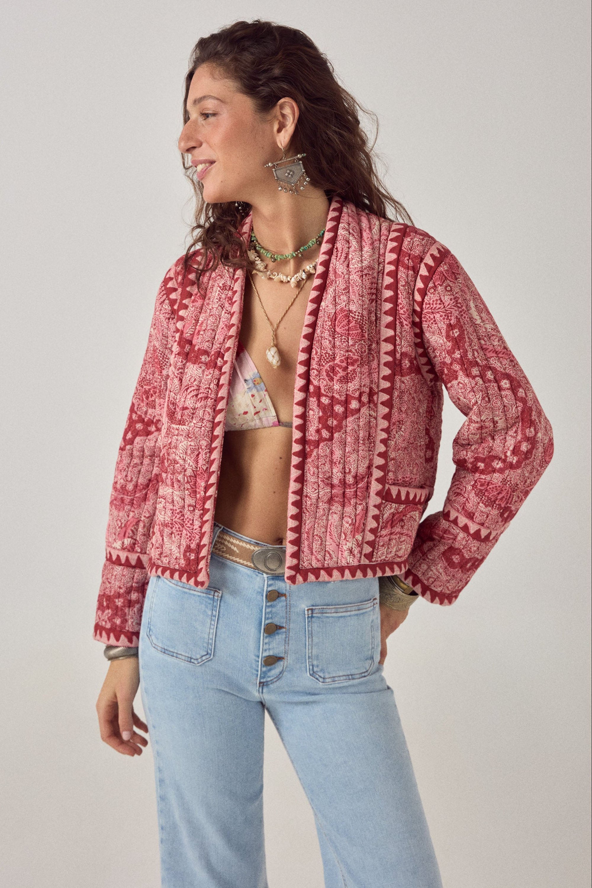 Sujata Jacket - Red Java Volcano