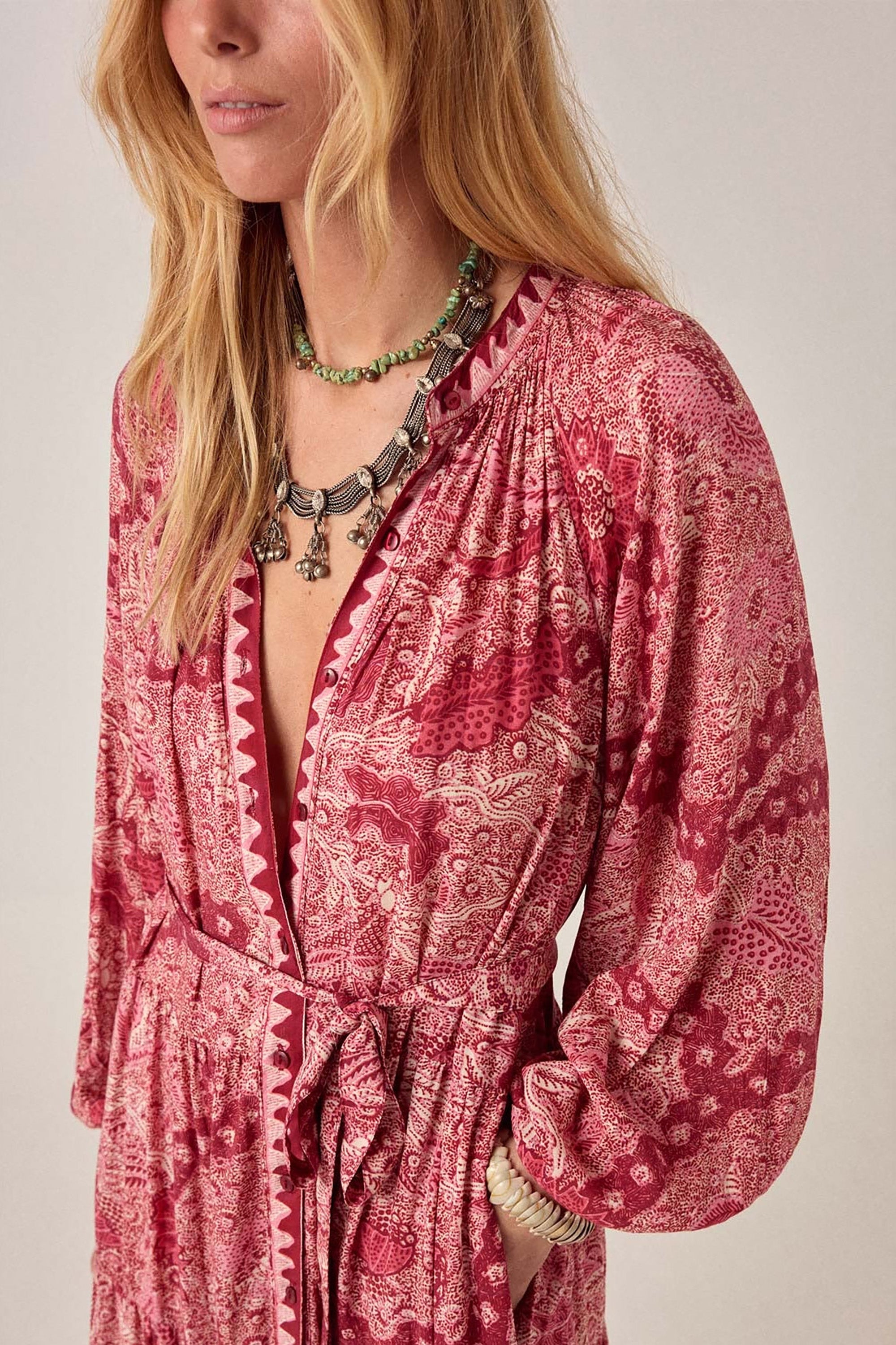 Tina Dress - Red Java Volcano