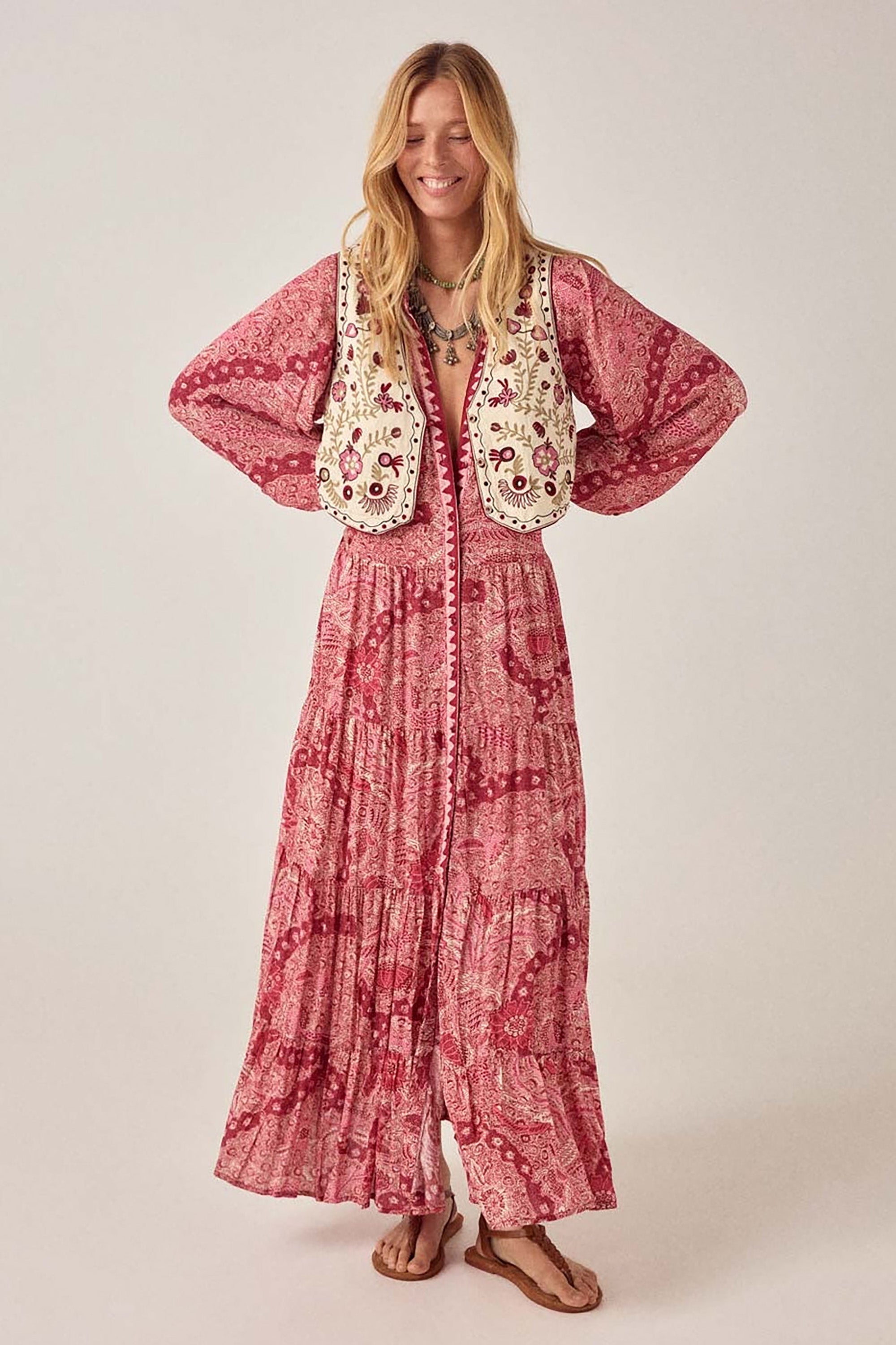 Tina Dress - Red Java Volcano