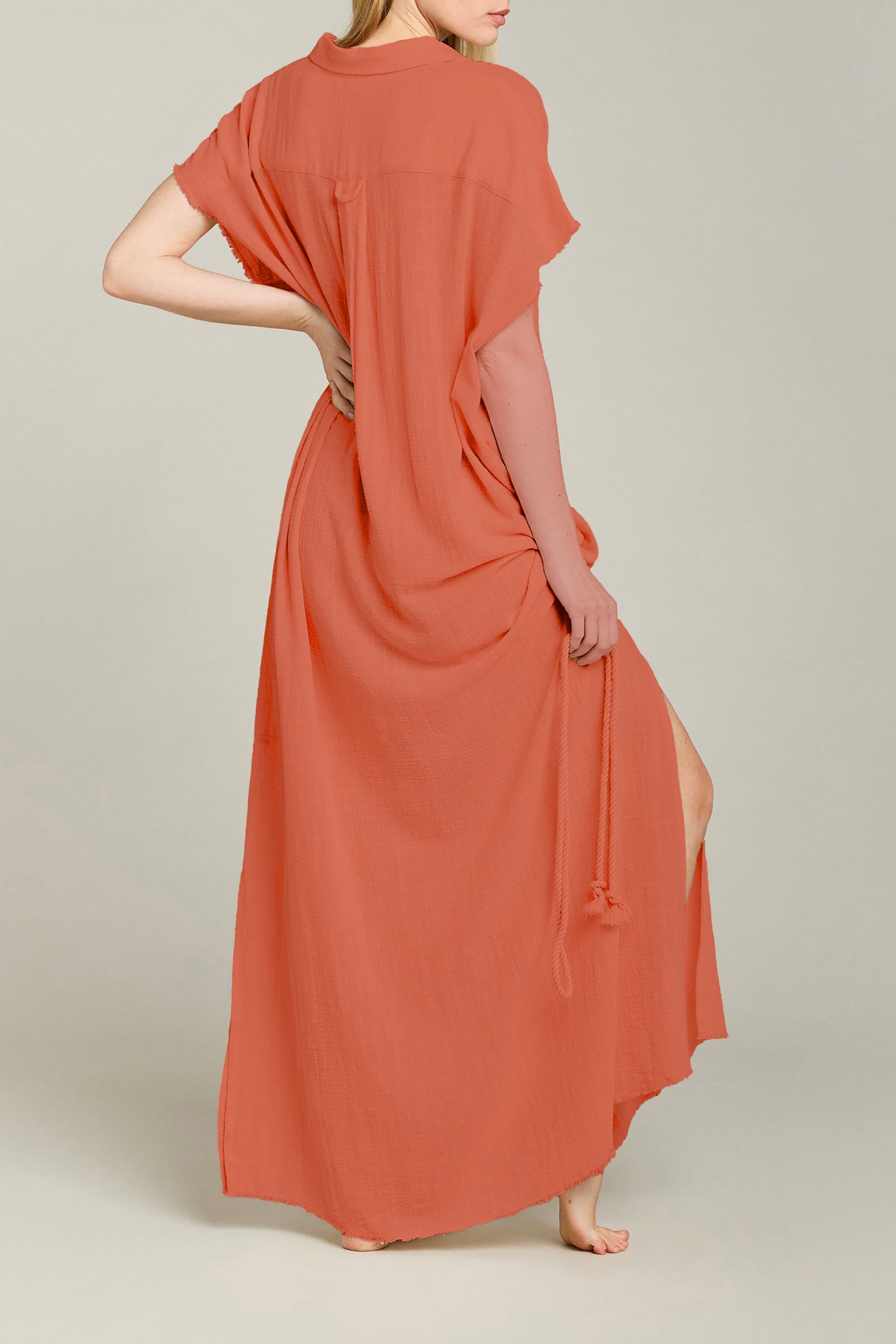 Mykonos Long Shirt Dress - Terracotta - RUM Amsterdam
