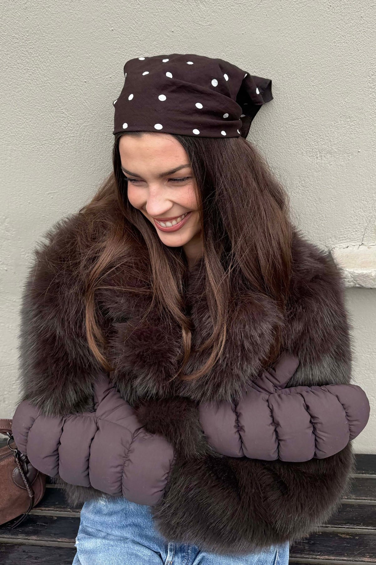 Caia Puffer Mitten - Espresso Brown