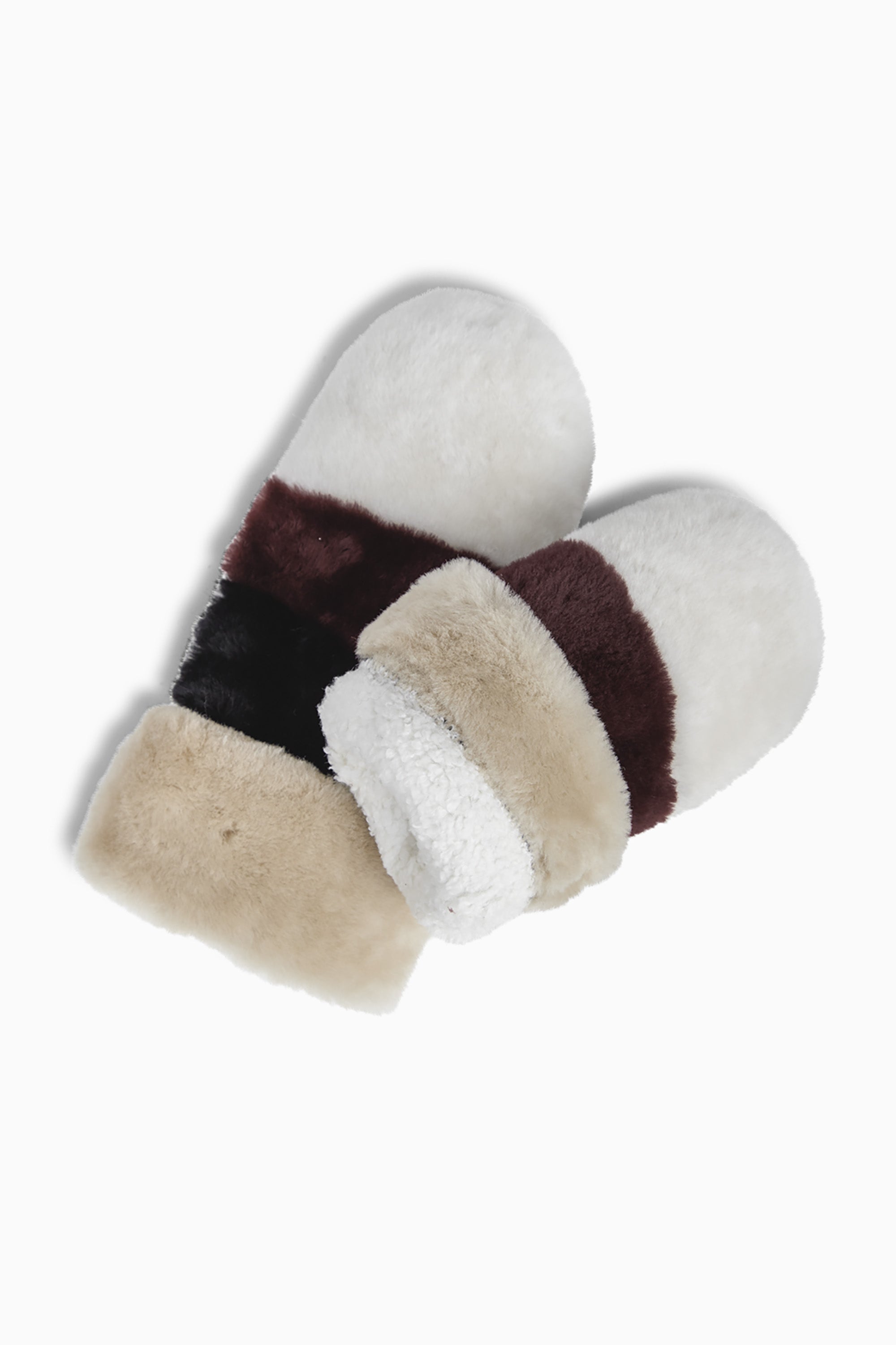 Catty Mitten - Black w/ Off White + Burgundy + Black