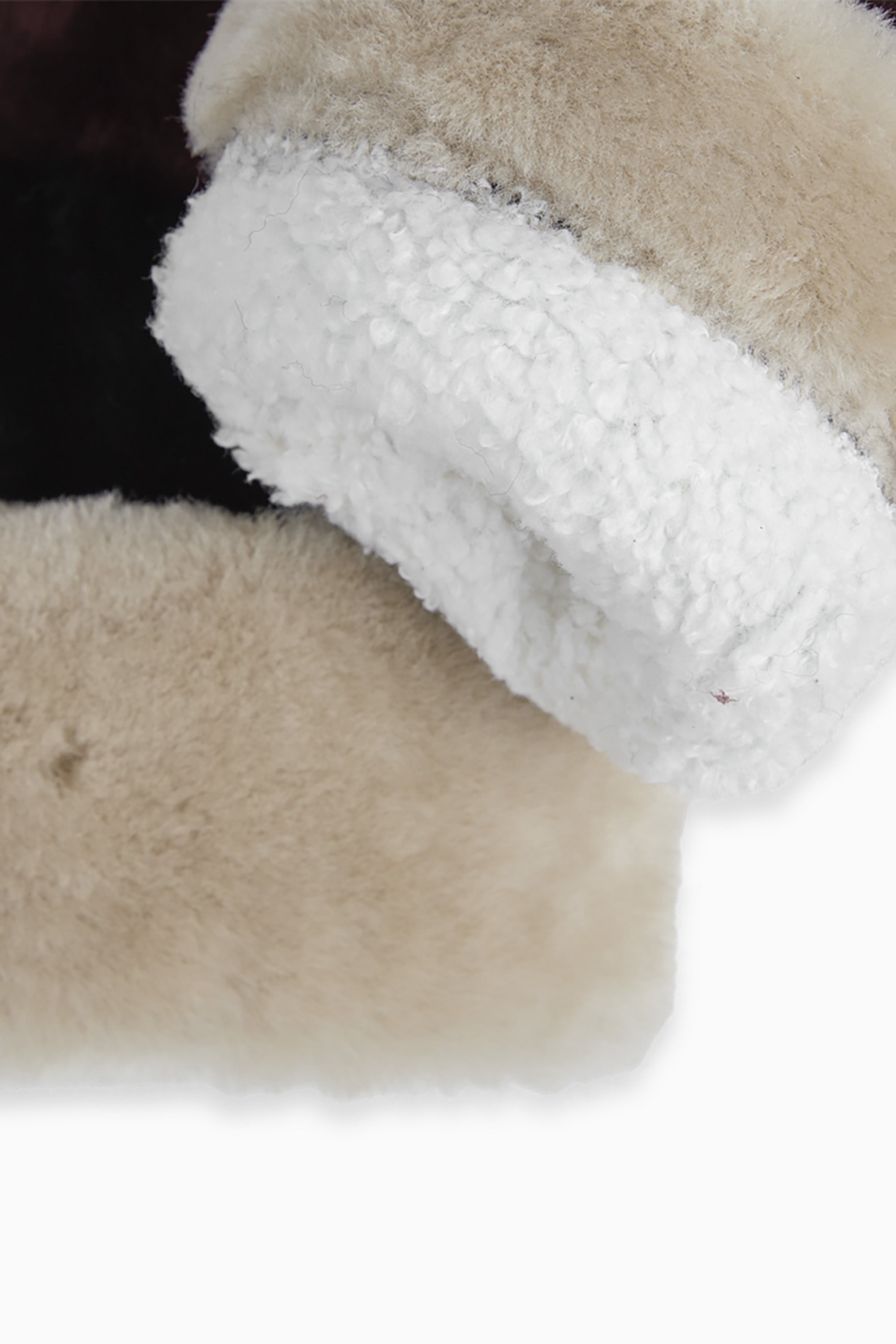 Catty Mitten - Black w/ Off White + Burgundy + Black