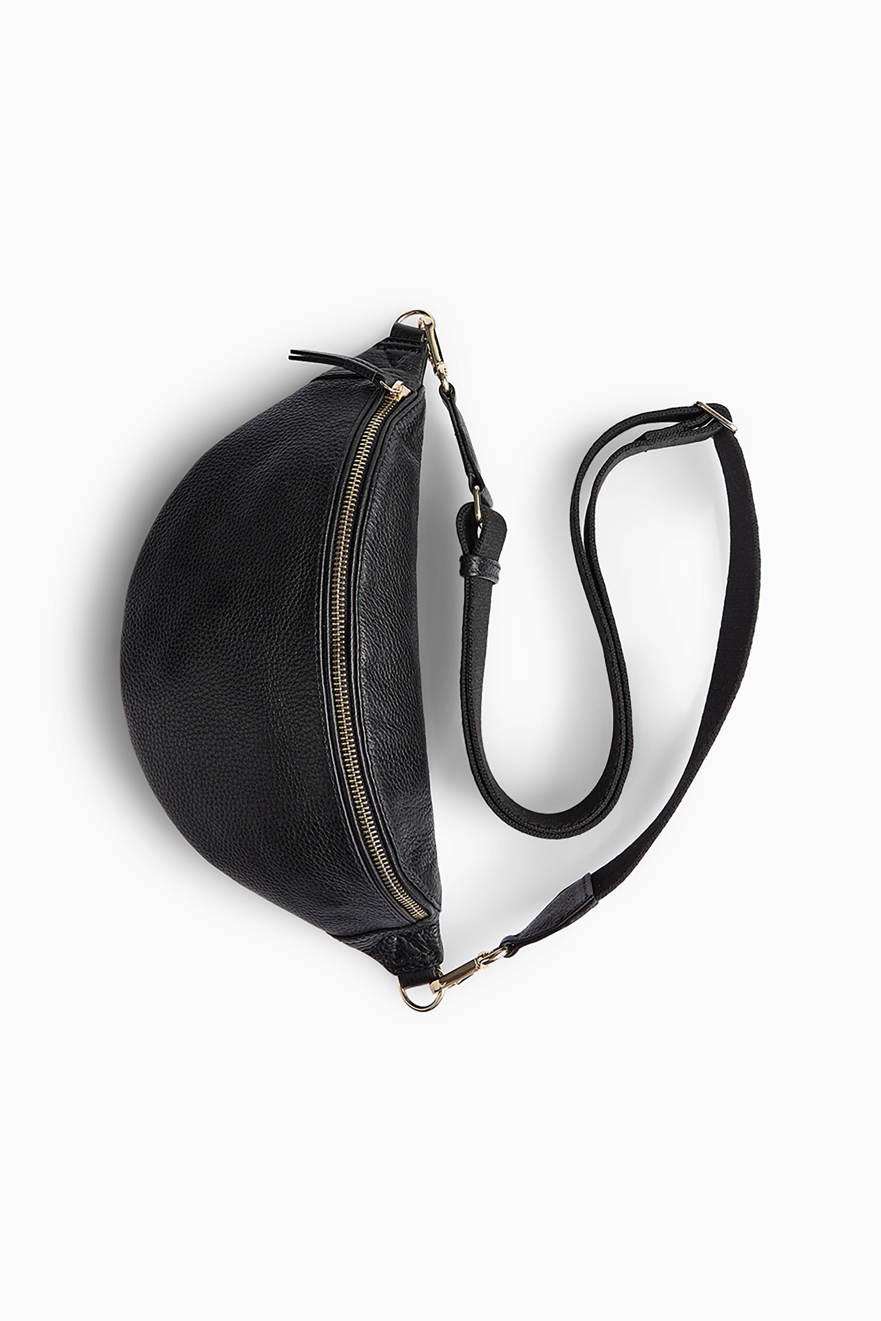 Elinor Bum Bag - Grain Black w/ Gold