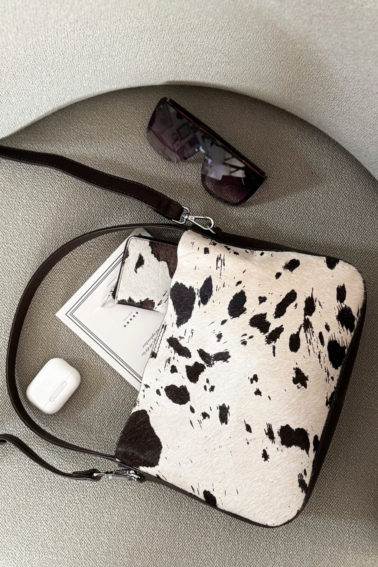 Esa Crossbody Bag - Cow Print