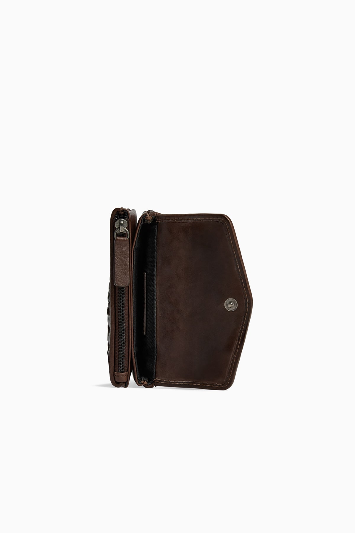 Faith Coin Purse - Weave Dark Brown