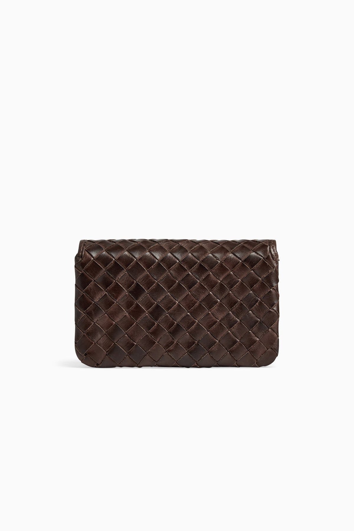 Faith Coin Purse - Weave Dark Brown