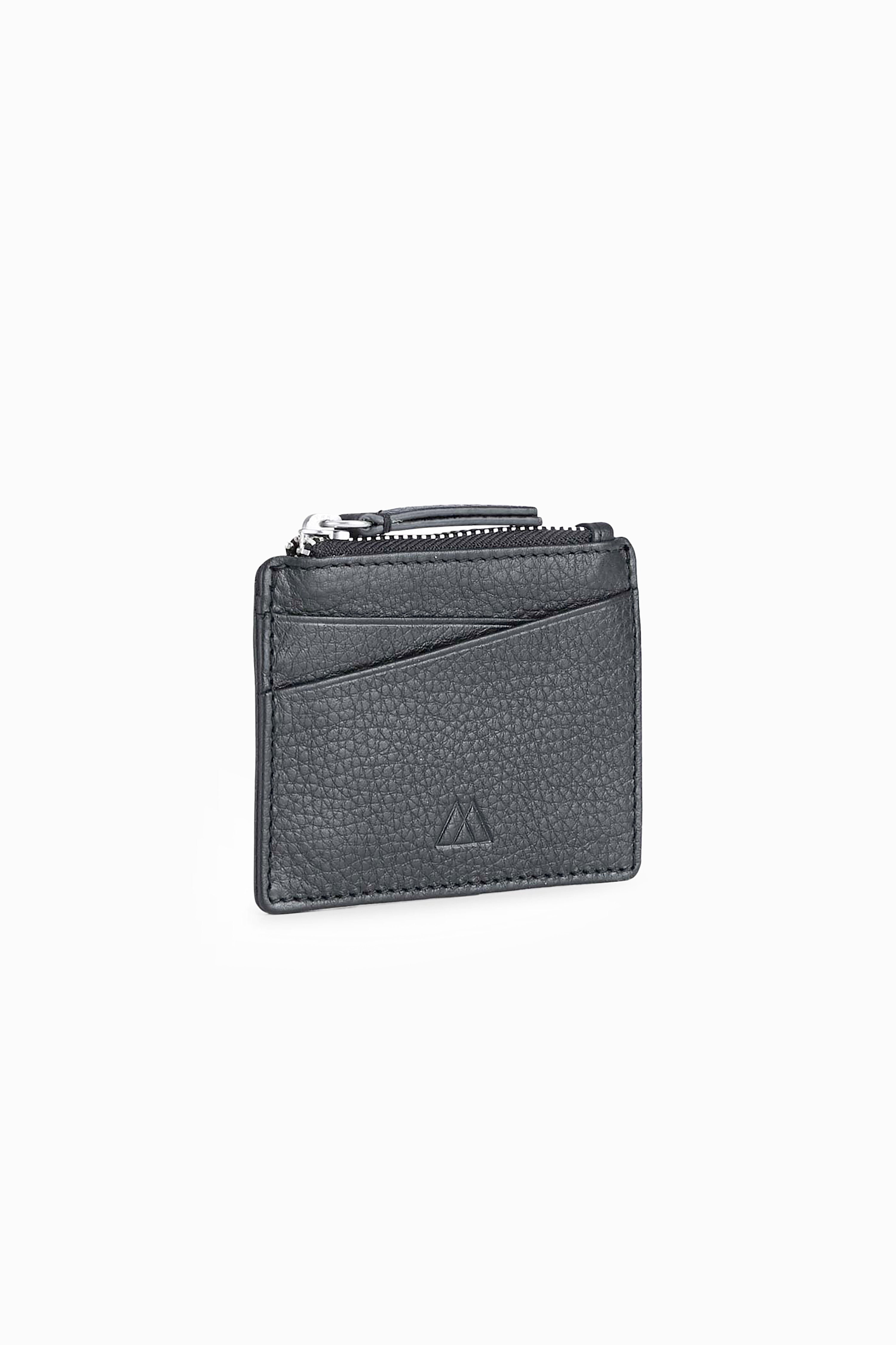 Frey Zip Card Holder - Grain Black