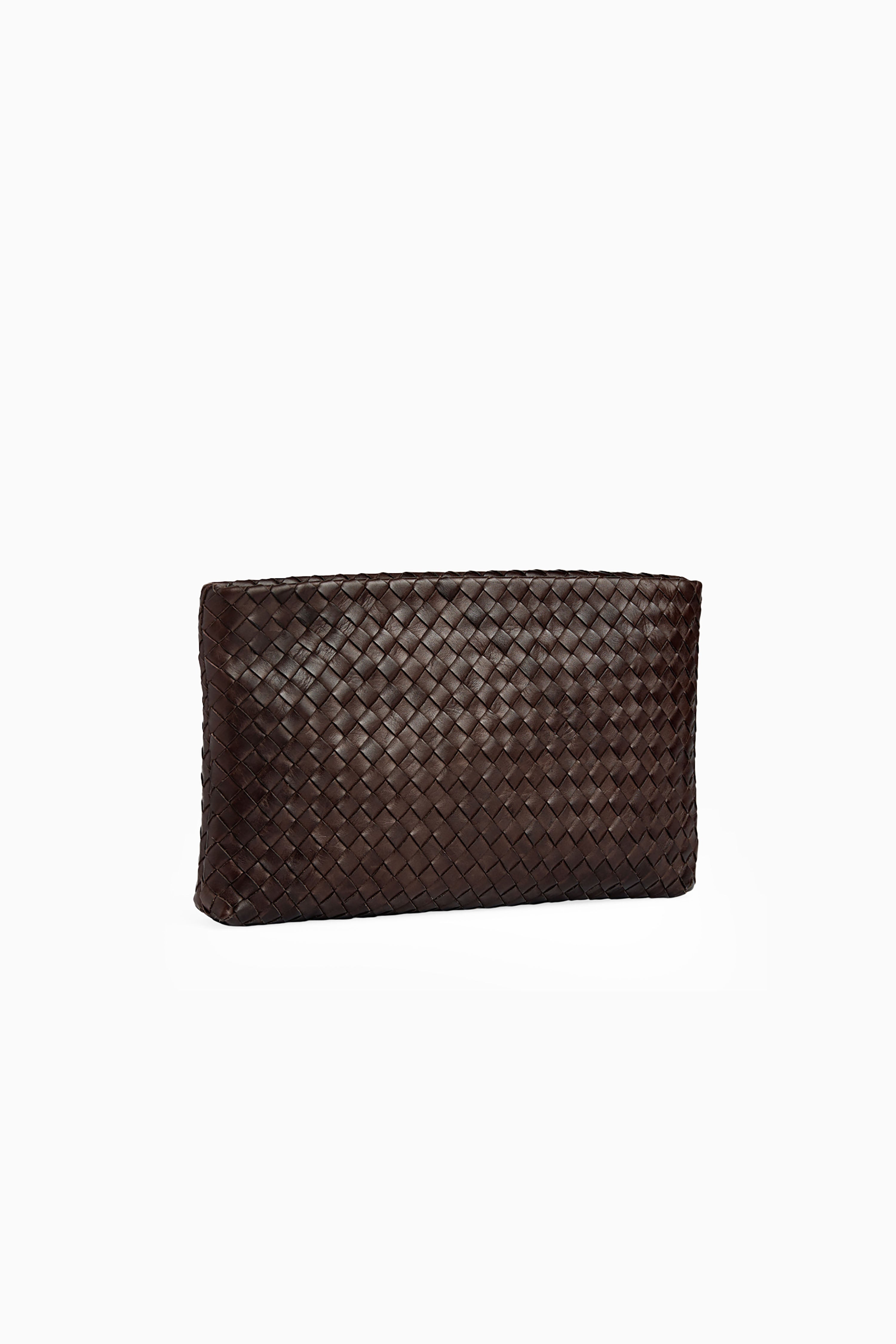 Ila Clutch - Weave Dark Brown