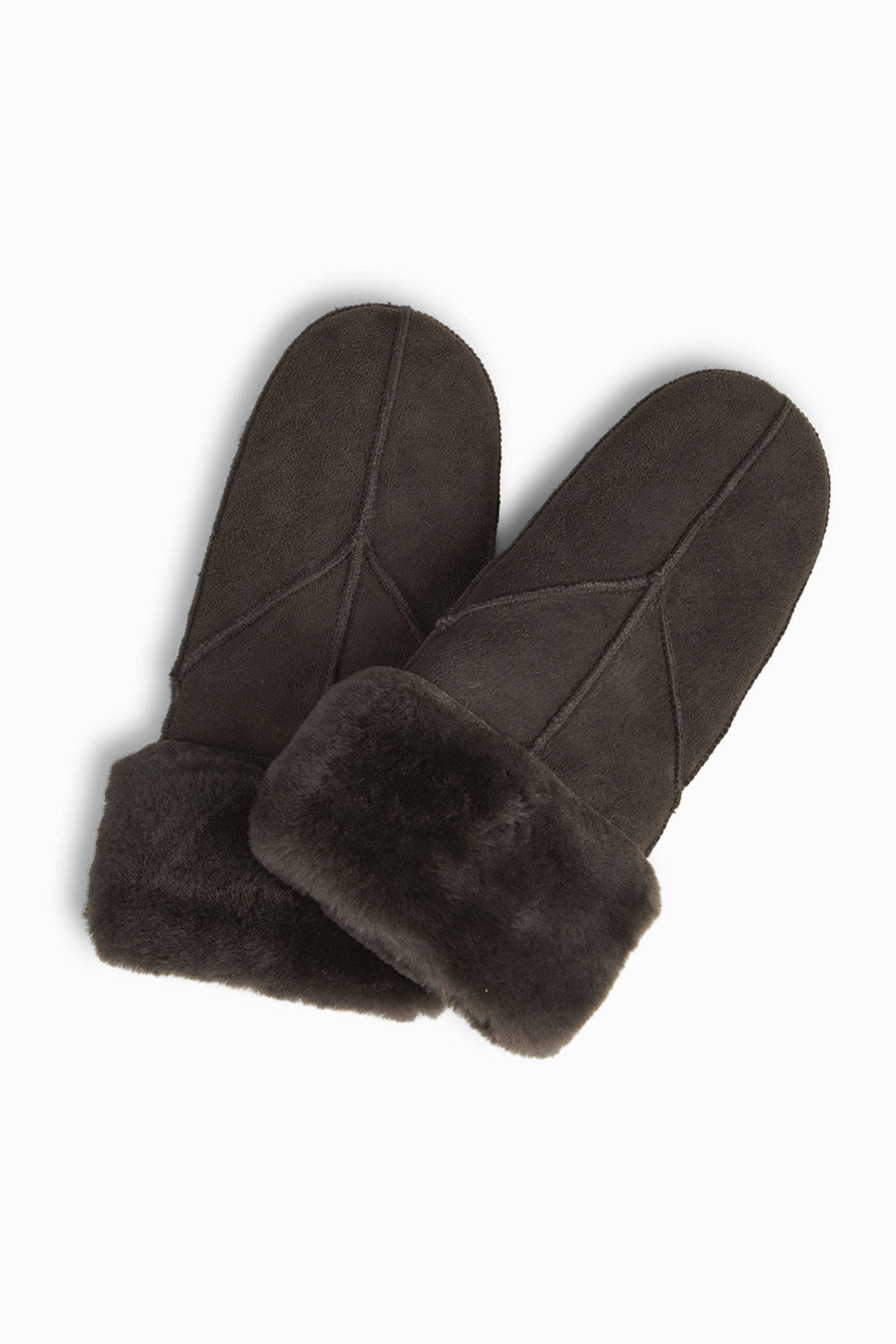 Jasmin Sheepskin Mitten - Dark Brown