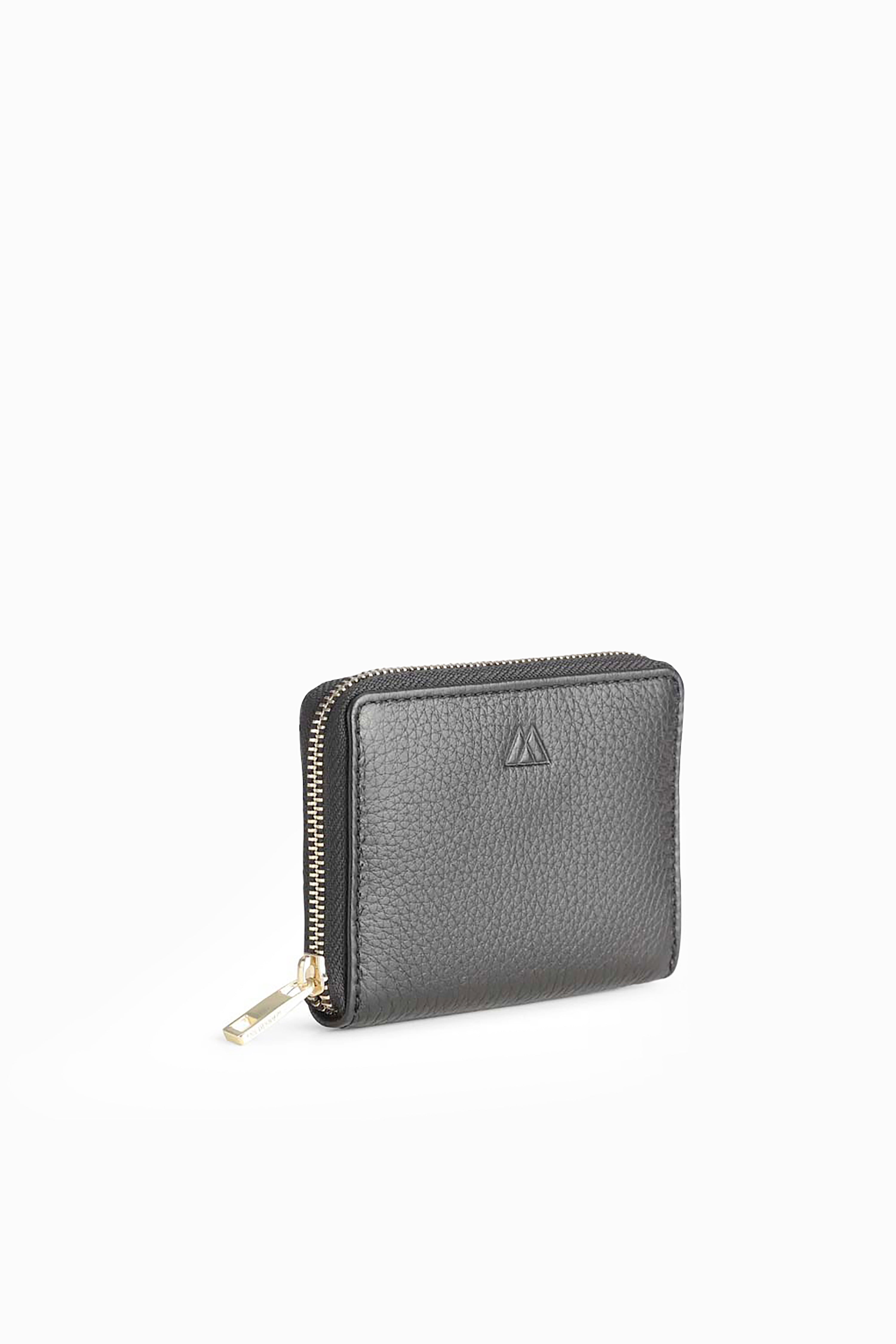 Selma Wallet - Grain Black w/ Gold