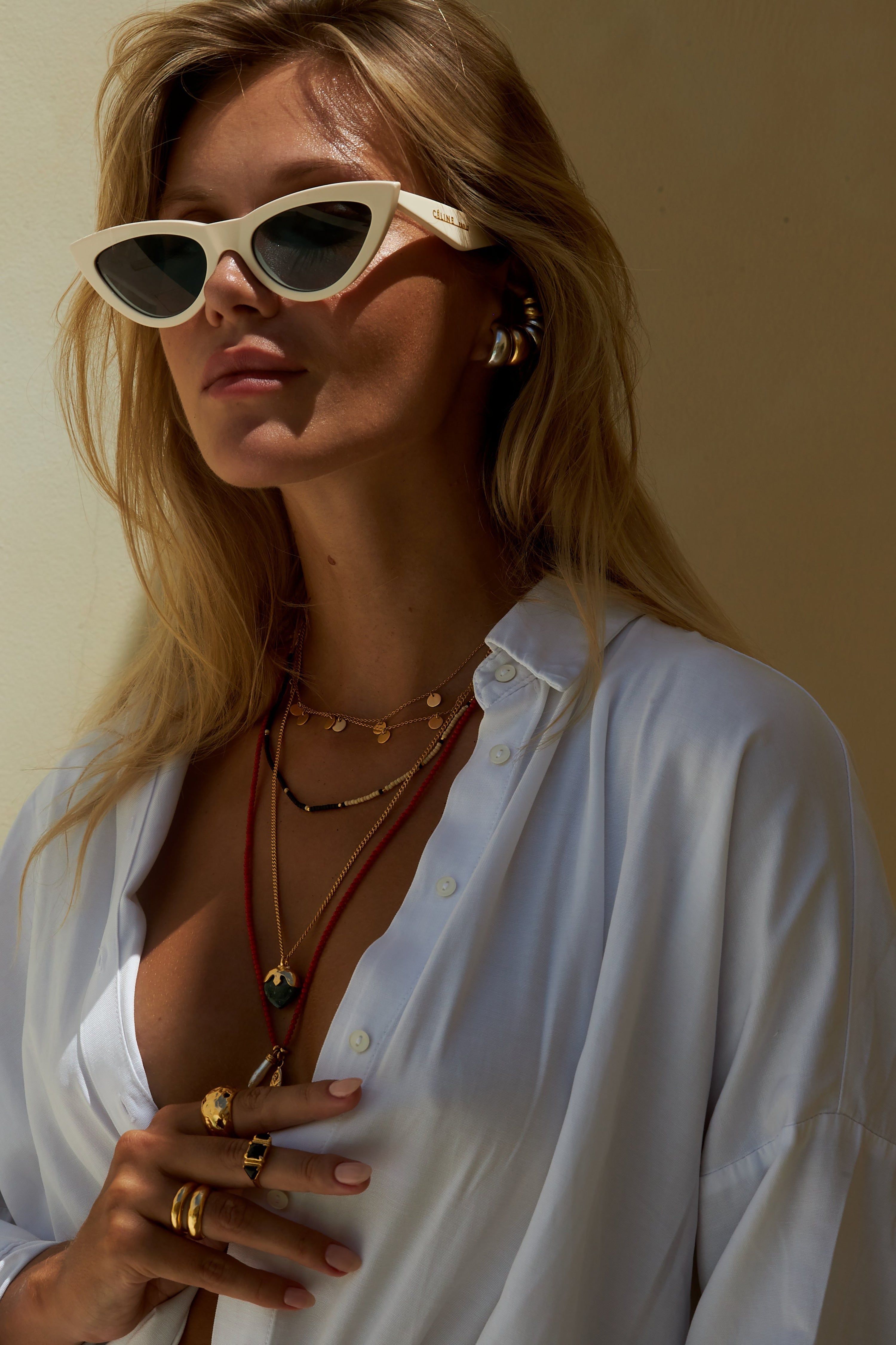 Alexis Necklace - Gold with Green