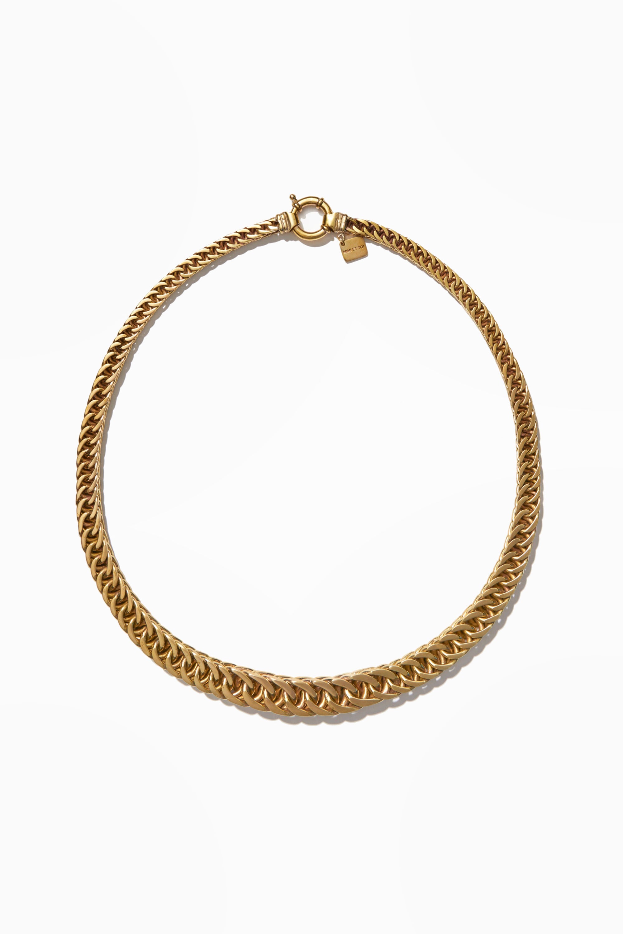 Ava Chunky Chain Necklace - Brass