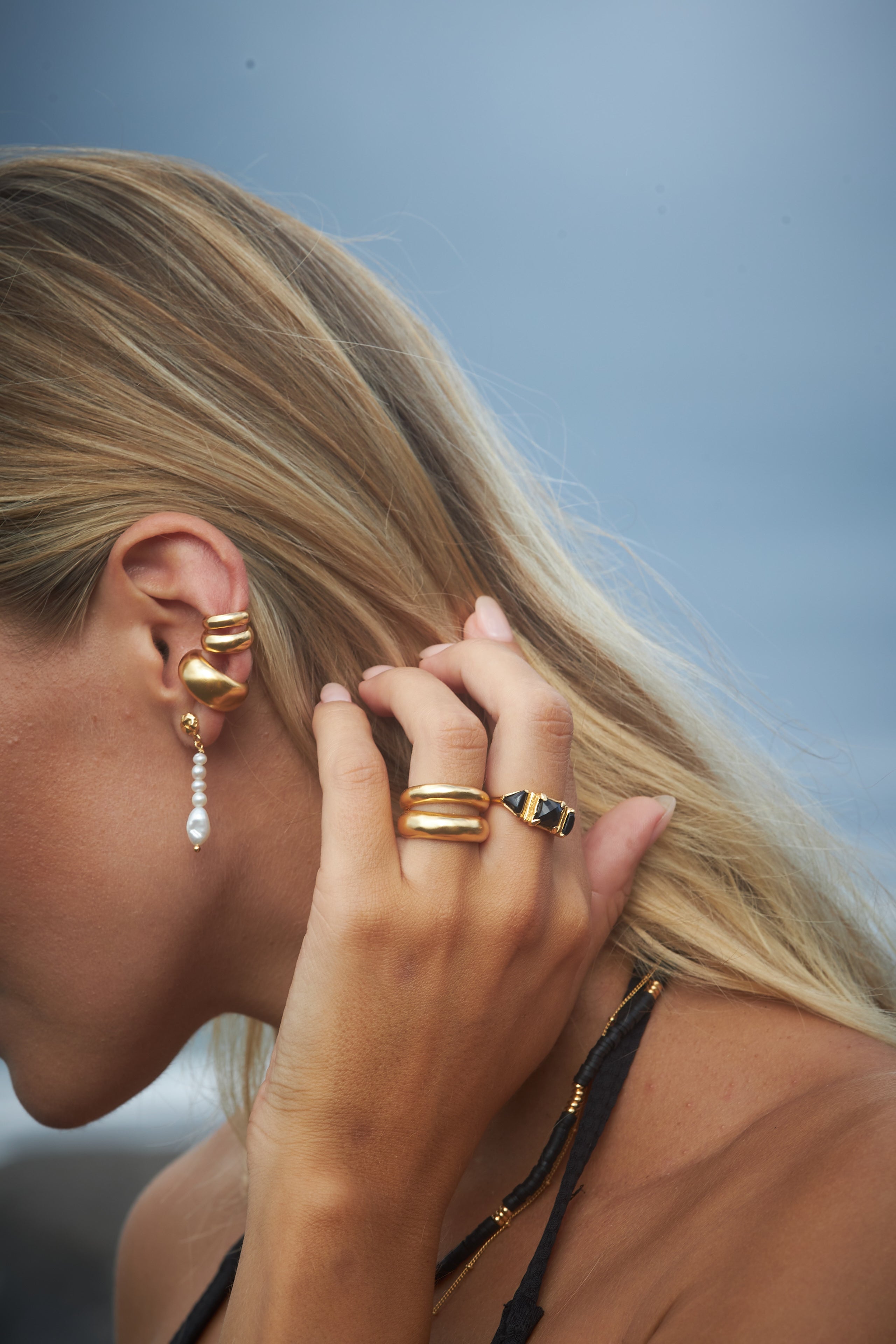 Giselle Ring - Gold with Black - RUM Amsterdam