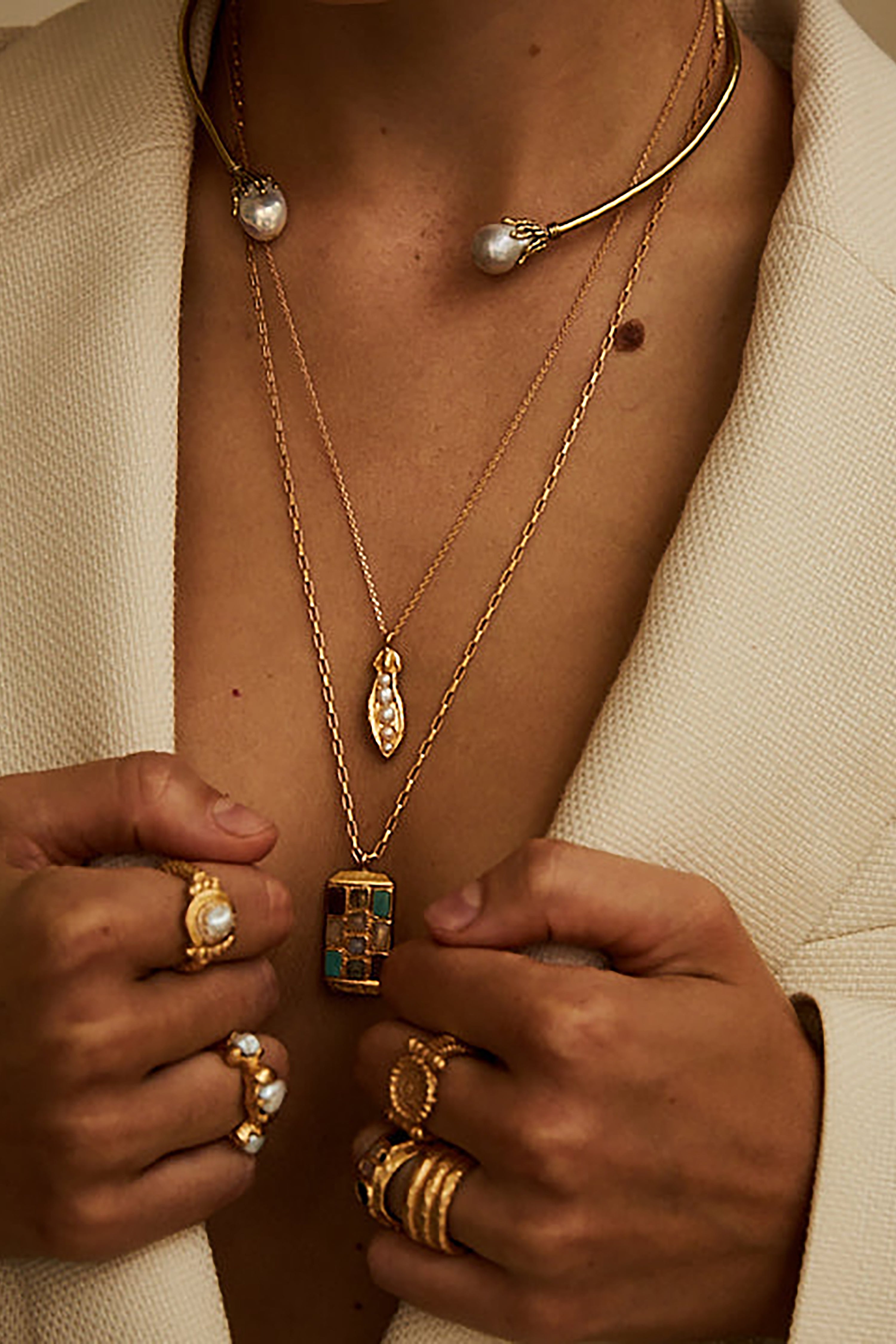 Keanu Ring - Gold with Pearls