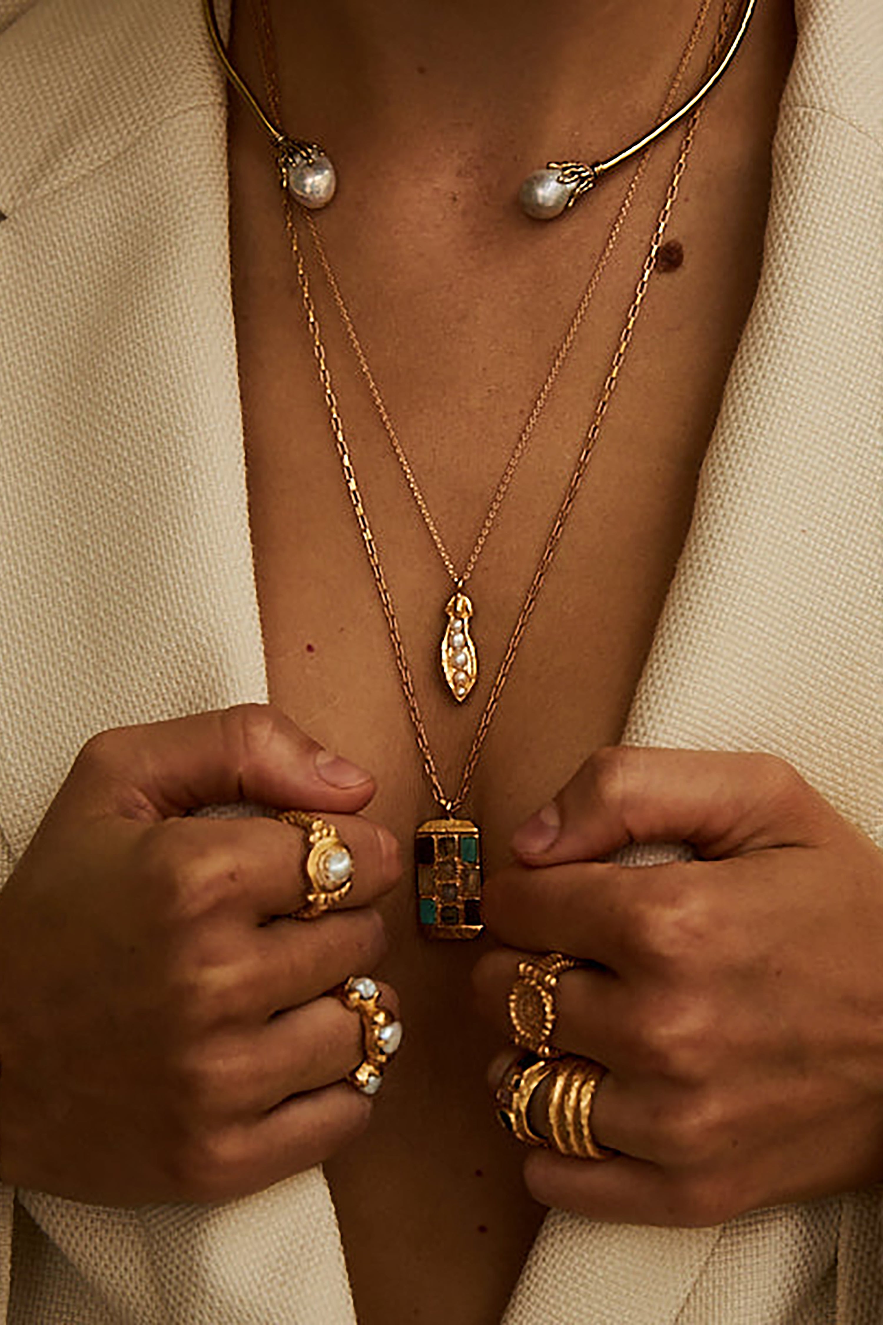 Keanu Ring - Gold with Pearls