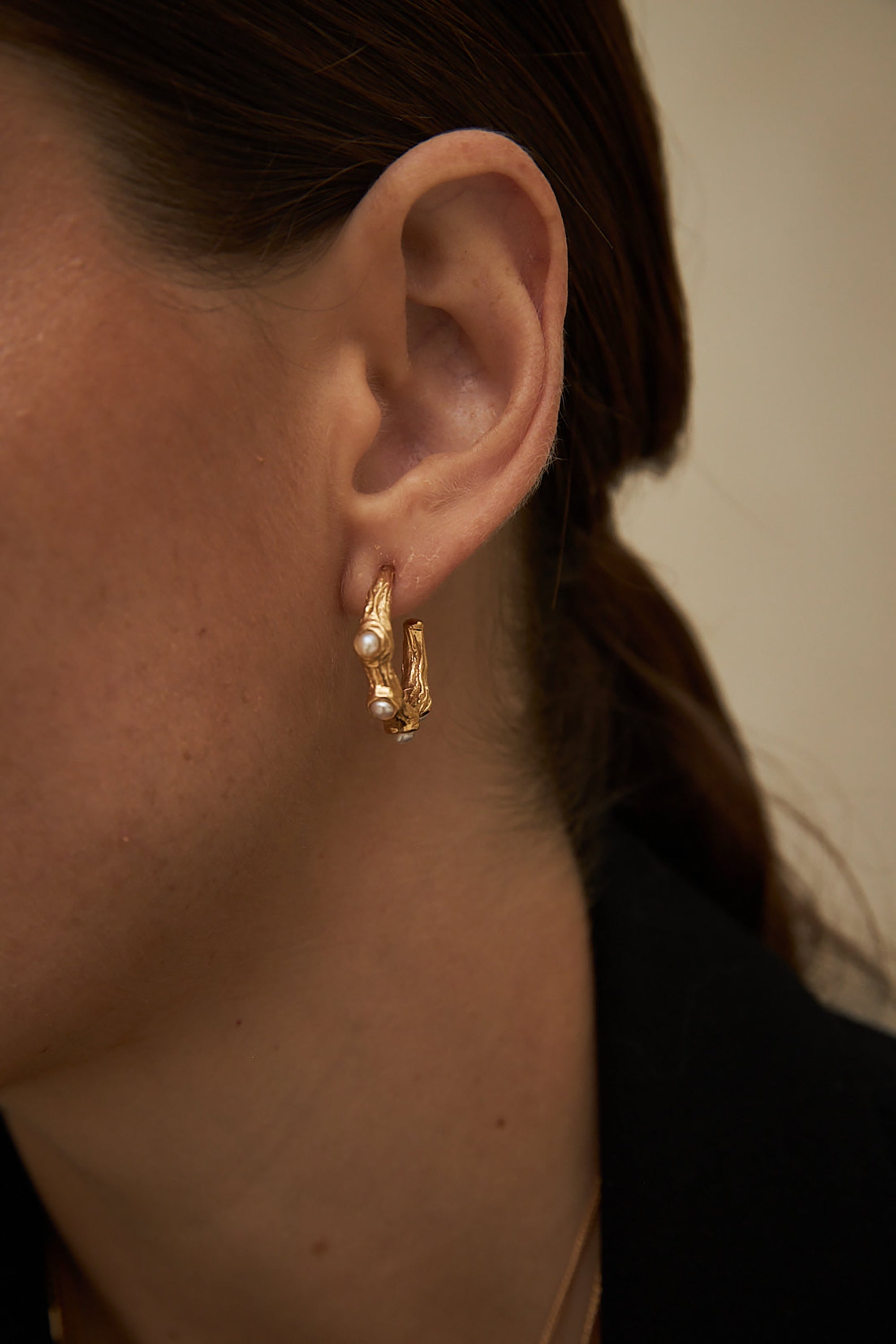 Madison Earrings - Gold with Pearl