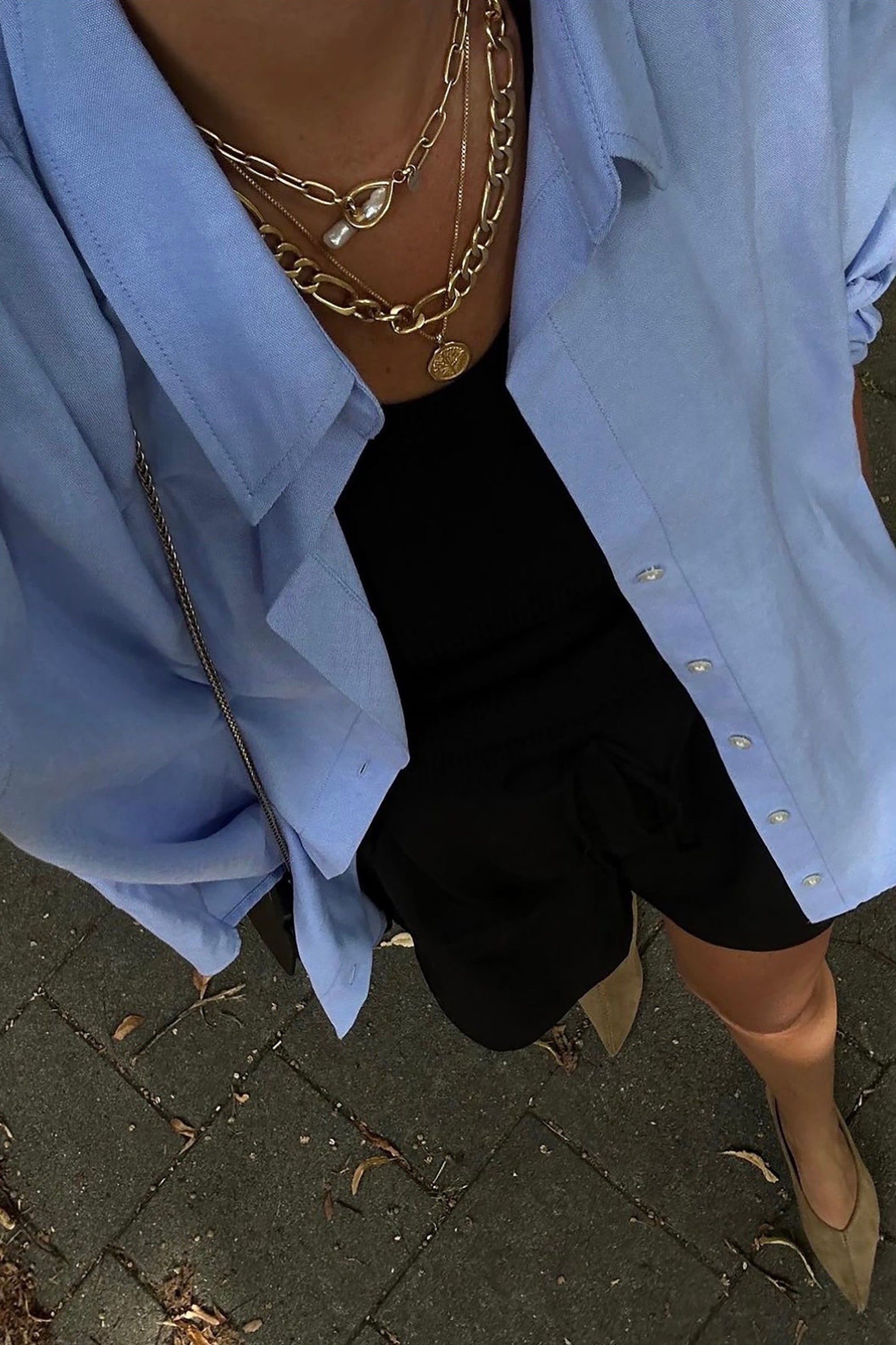 Mia Necklace - Gold w/ Pearl