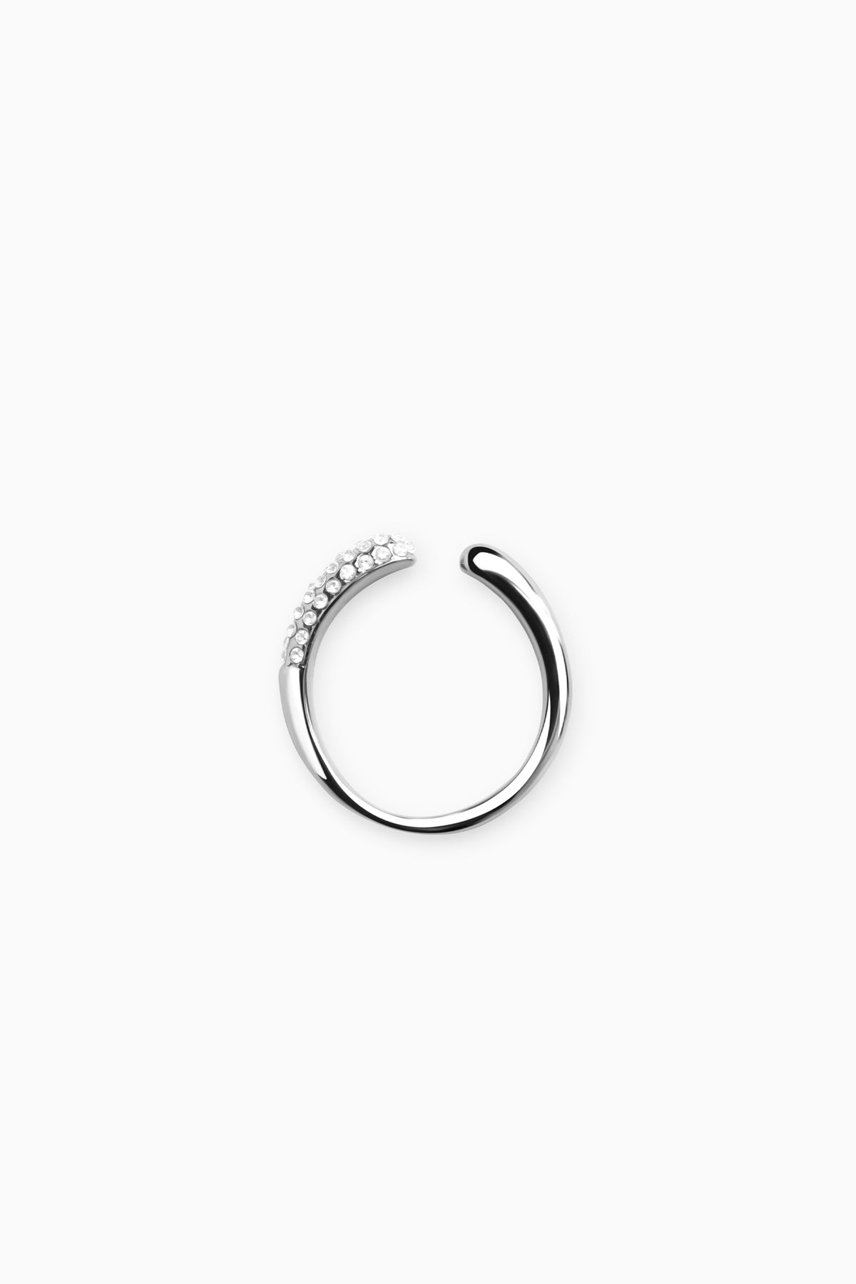 Adjustable Pavé Ring - Silver
