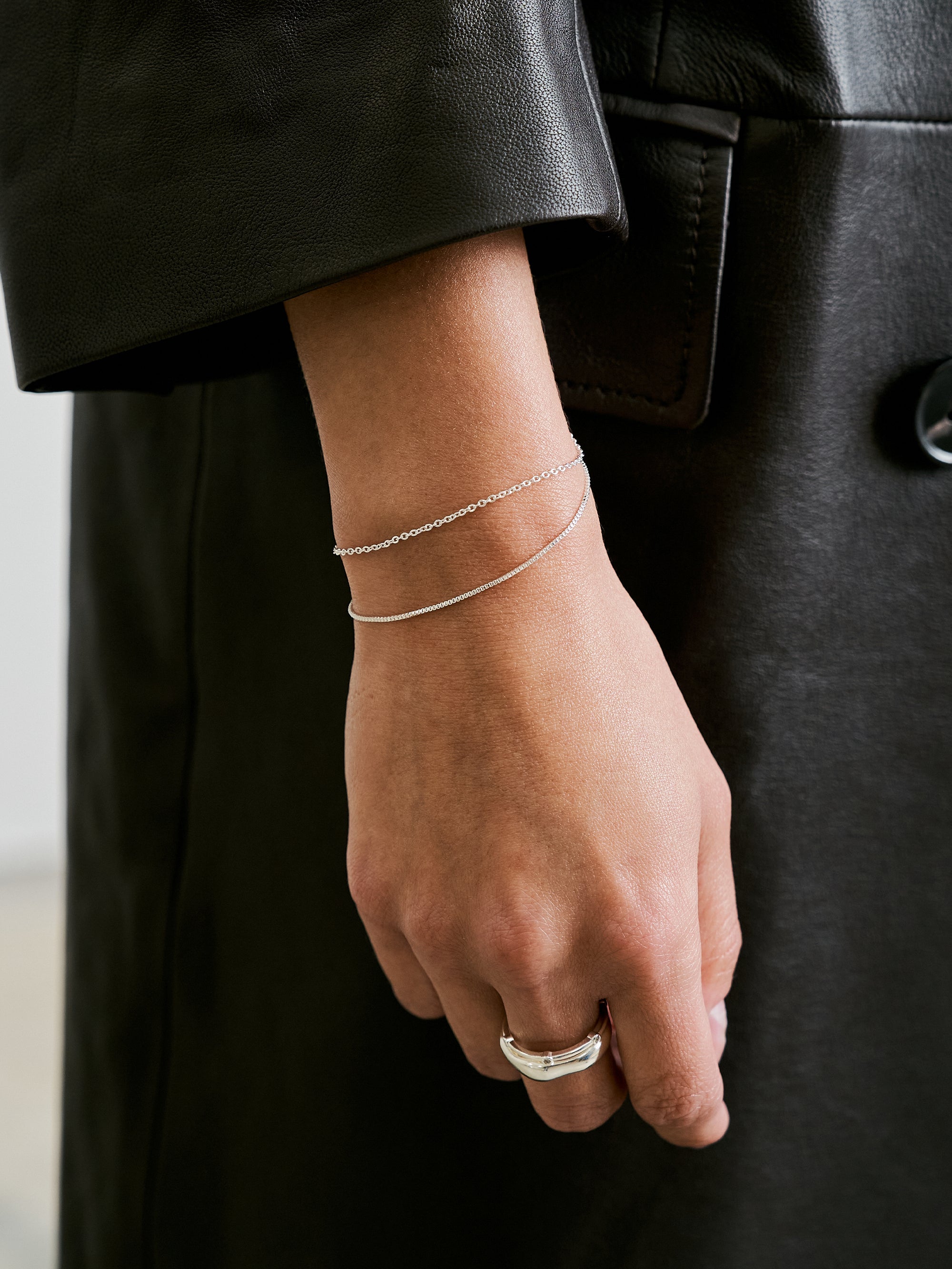 Box Chain Bracelet - Silver