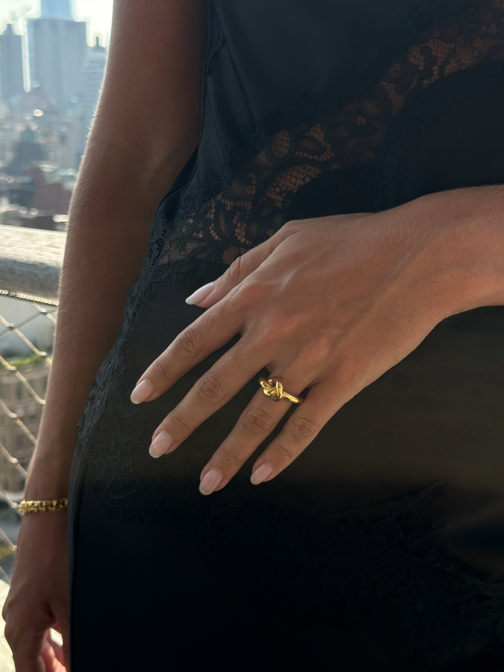 Chunky Knot Ring - Gold